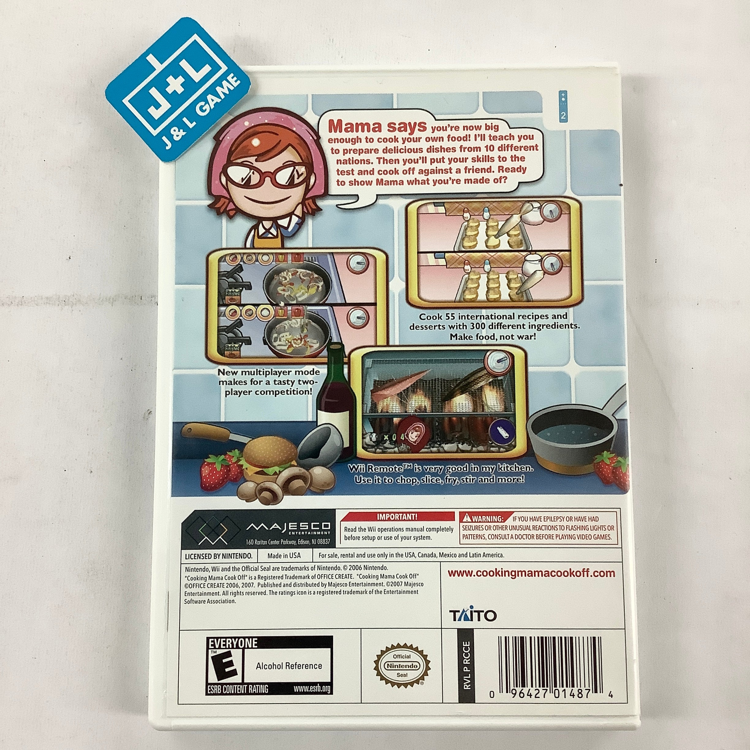 Jeu Cooking Mama - Version Wii (PAL Français) - Excellent État - Jeu De Cuisine Familial
