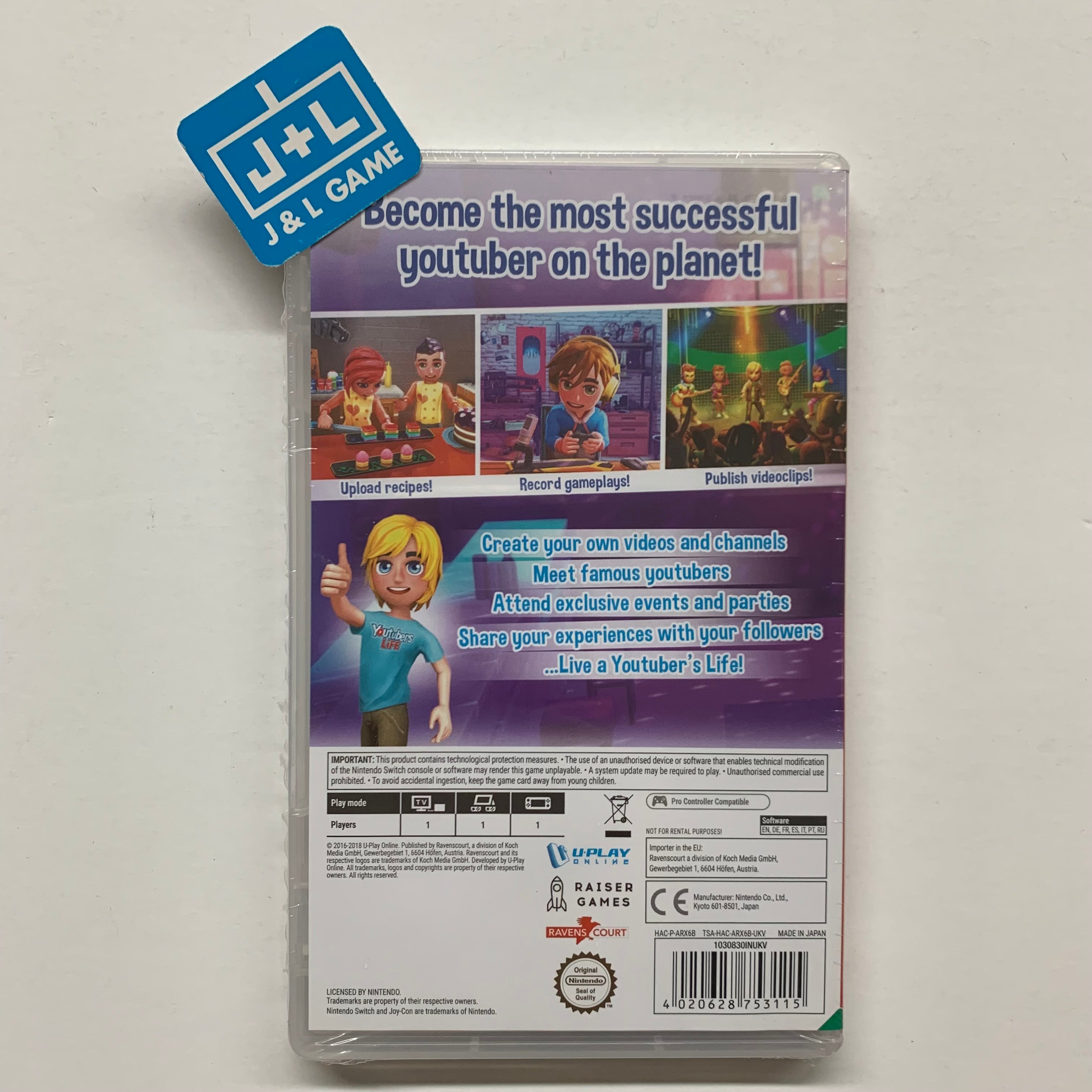 YouTubers Life OMG! - (NSW) Nintendo Switch (European Import) Video Games Ravenscourt   
