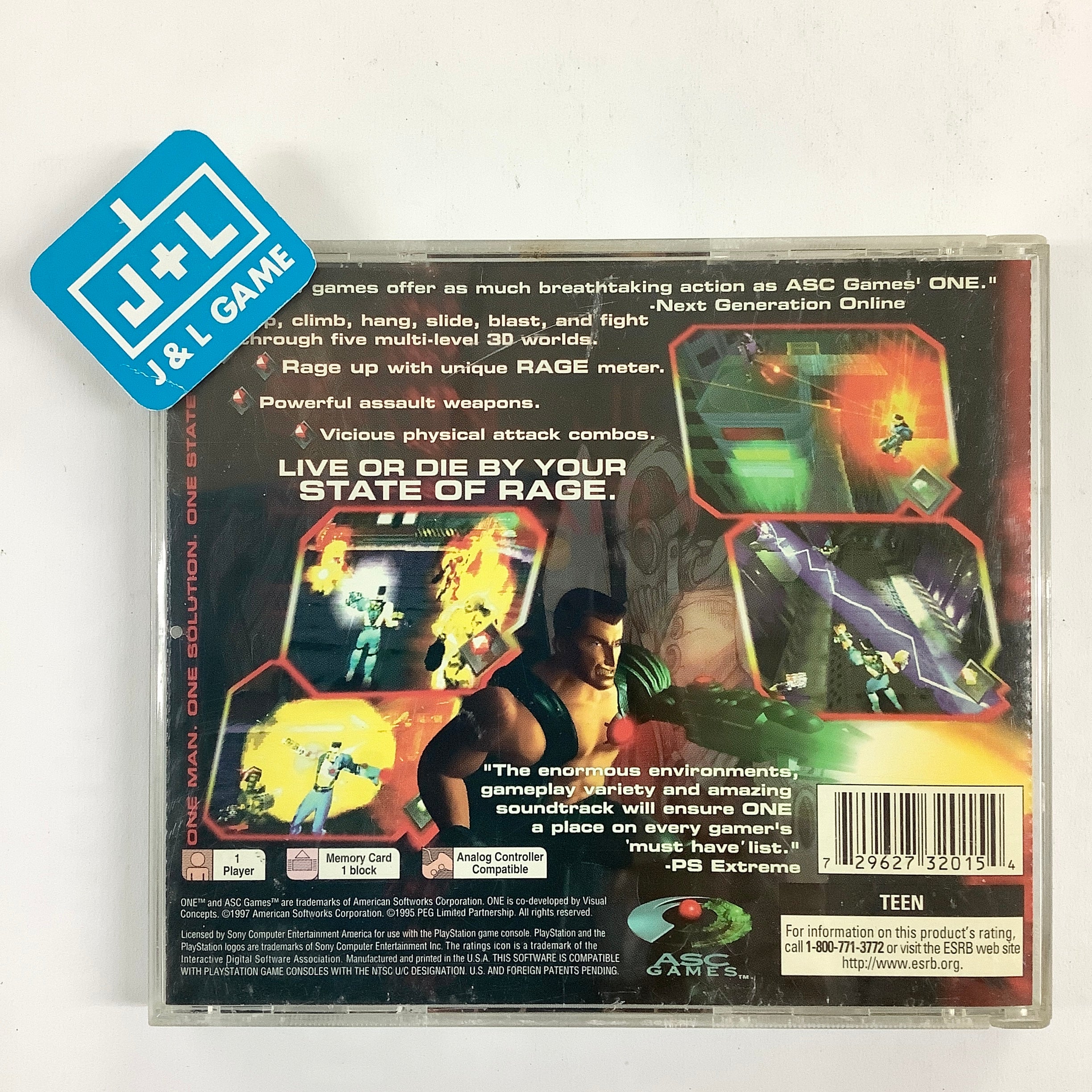 One - (PS1) PlayStation [Pre-Owned] Video Games ASC Games   