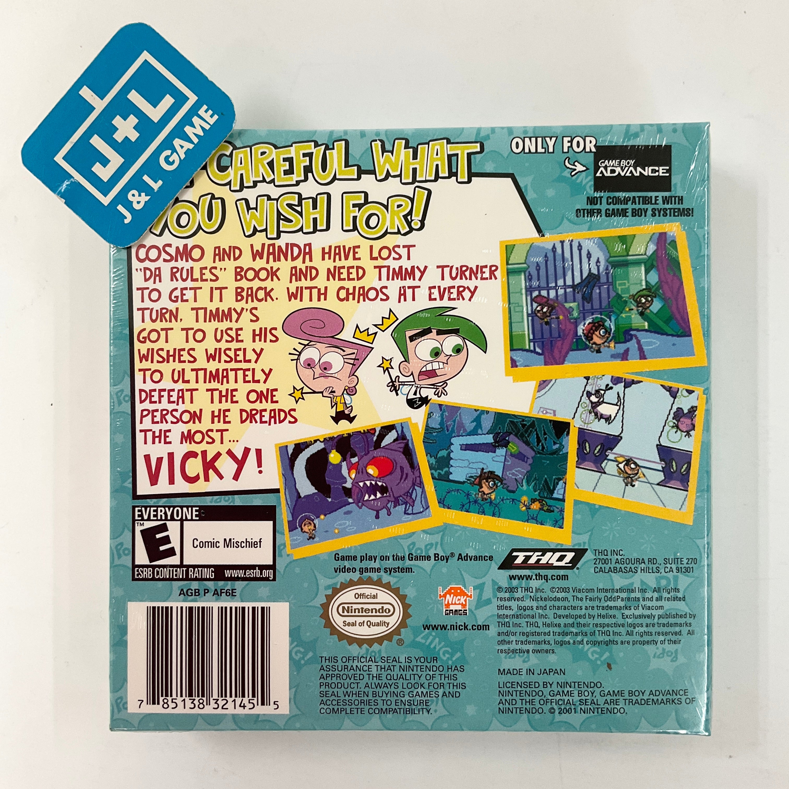 The Fairly OddParents! Breakin' Da Rules - (GBA) Game Boy Advance Video Games THQ   