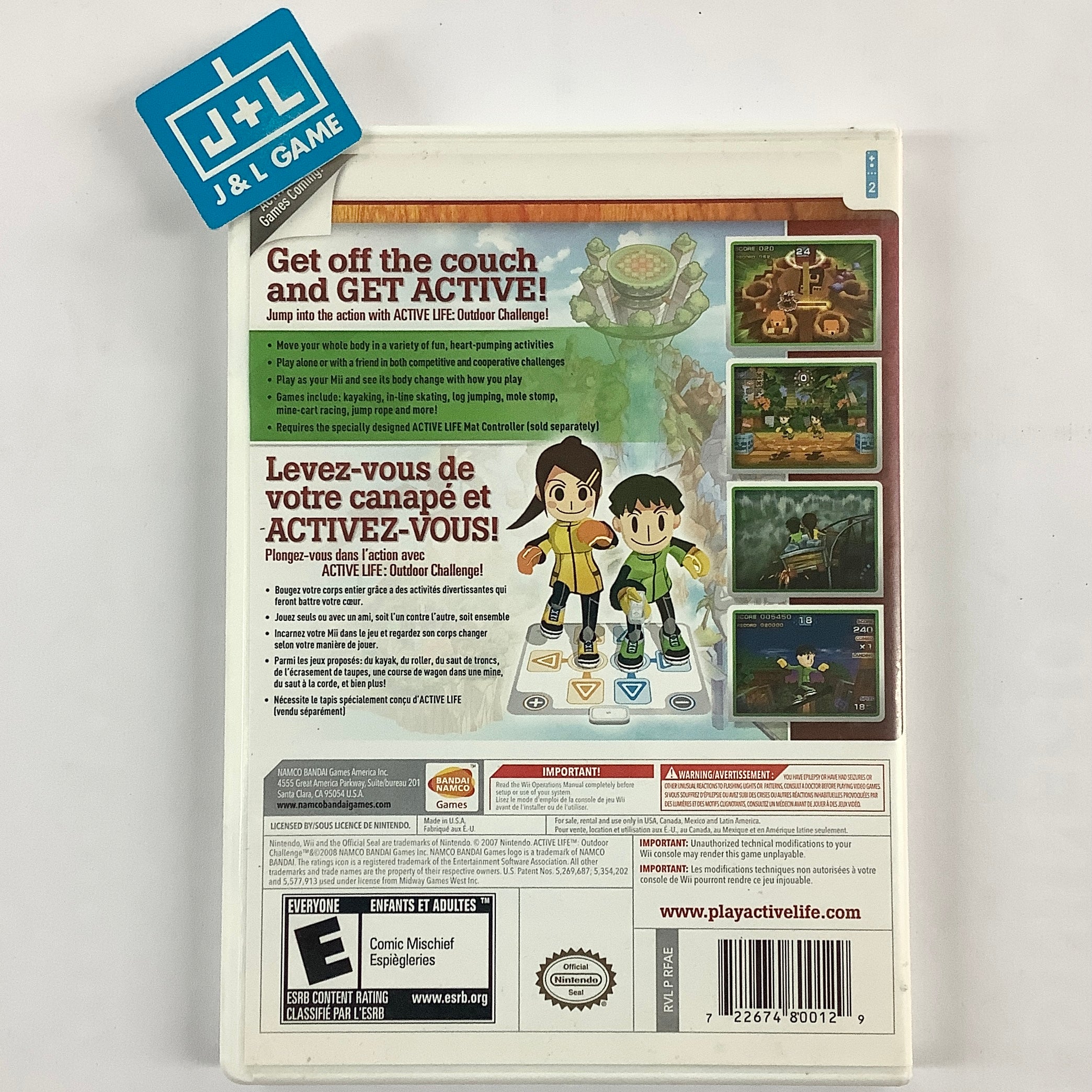 Active Life: Outdoor Challenge - Nintendo Wii [Pre-Owned] Video Games Namco Bandai Games   