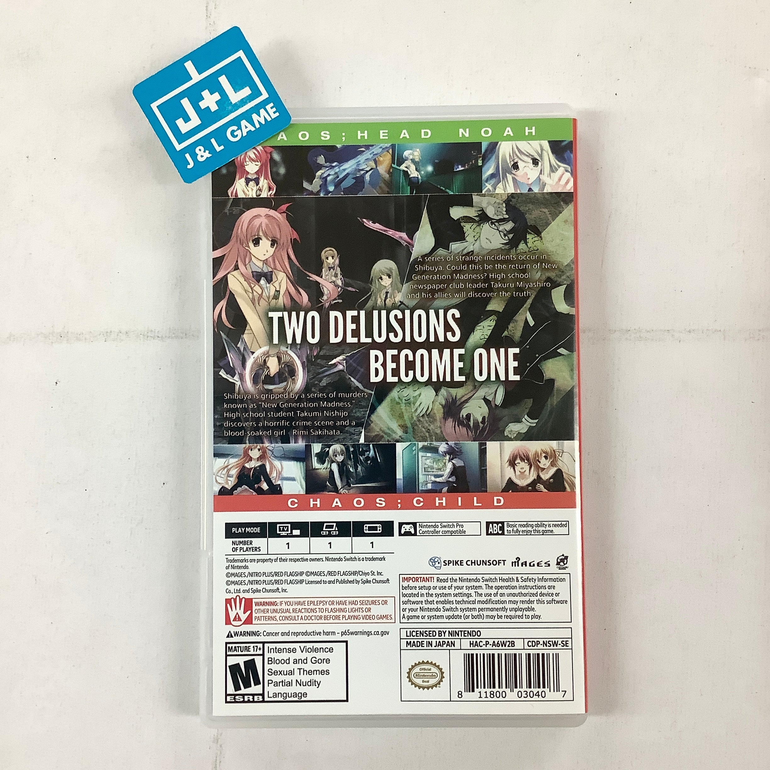 Chaos;Head Noah / Chaos;Child Double Pack (SteelBook Launch Edition) - (NSW) Nintendo Switch [UNBOXING] Video Games Spike Chunsoft   