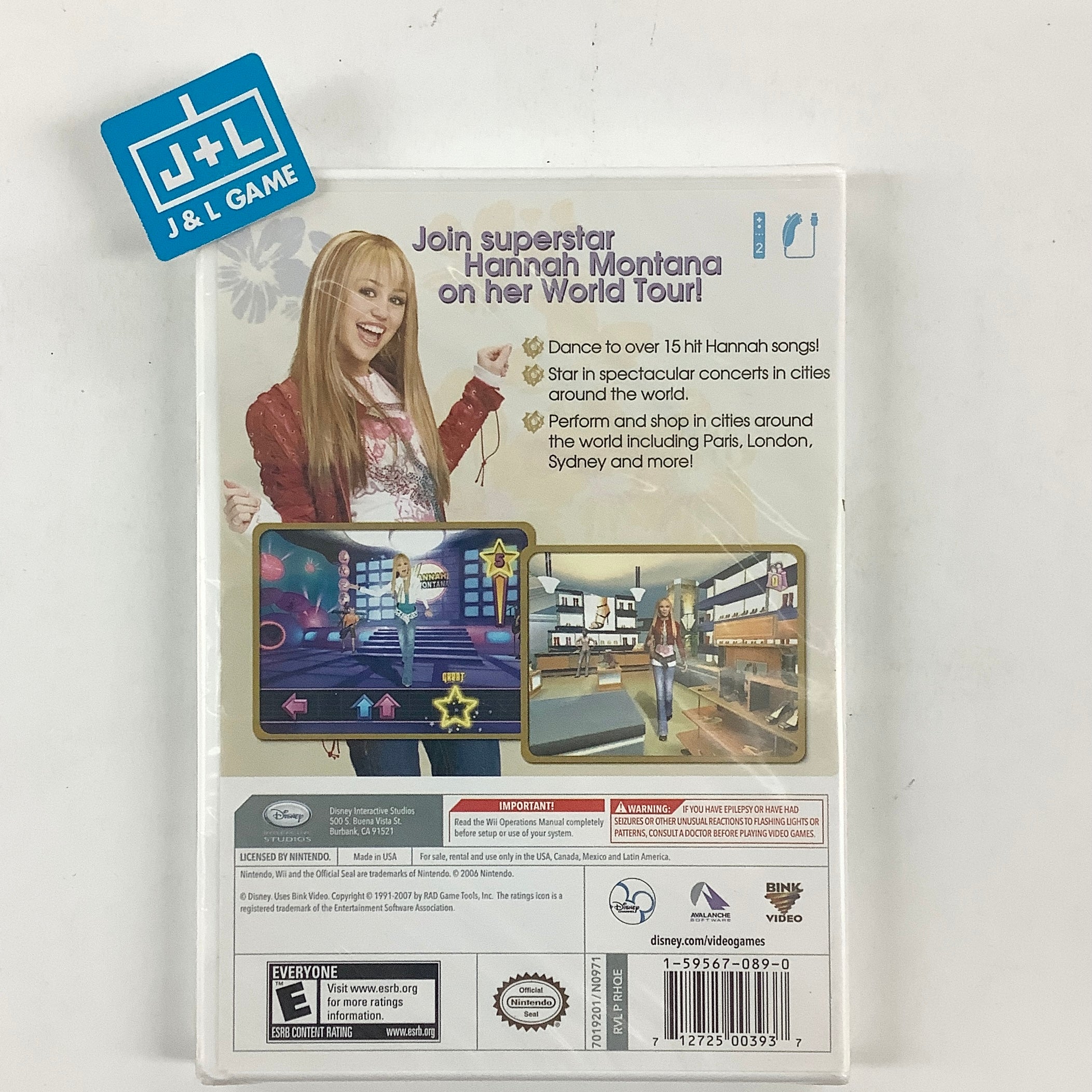 Hannah Montana: Spotlight World Tour - Nintendo Wii Video Games Disney Interactive Studios   