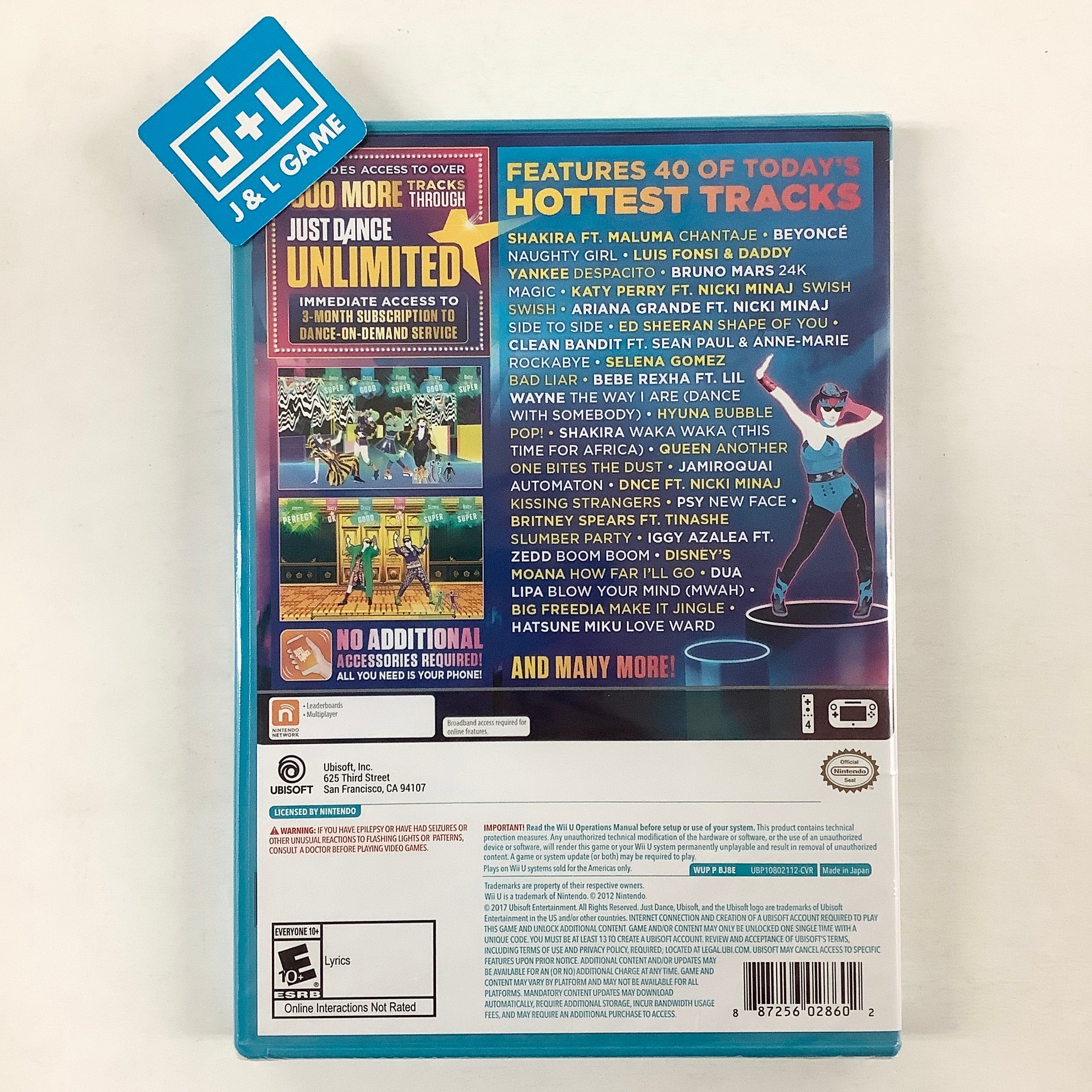 Just Dance 2018 Nintendo Wii U J&L Game - Main Image