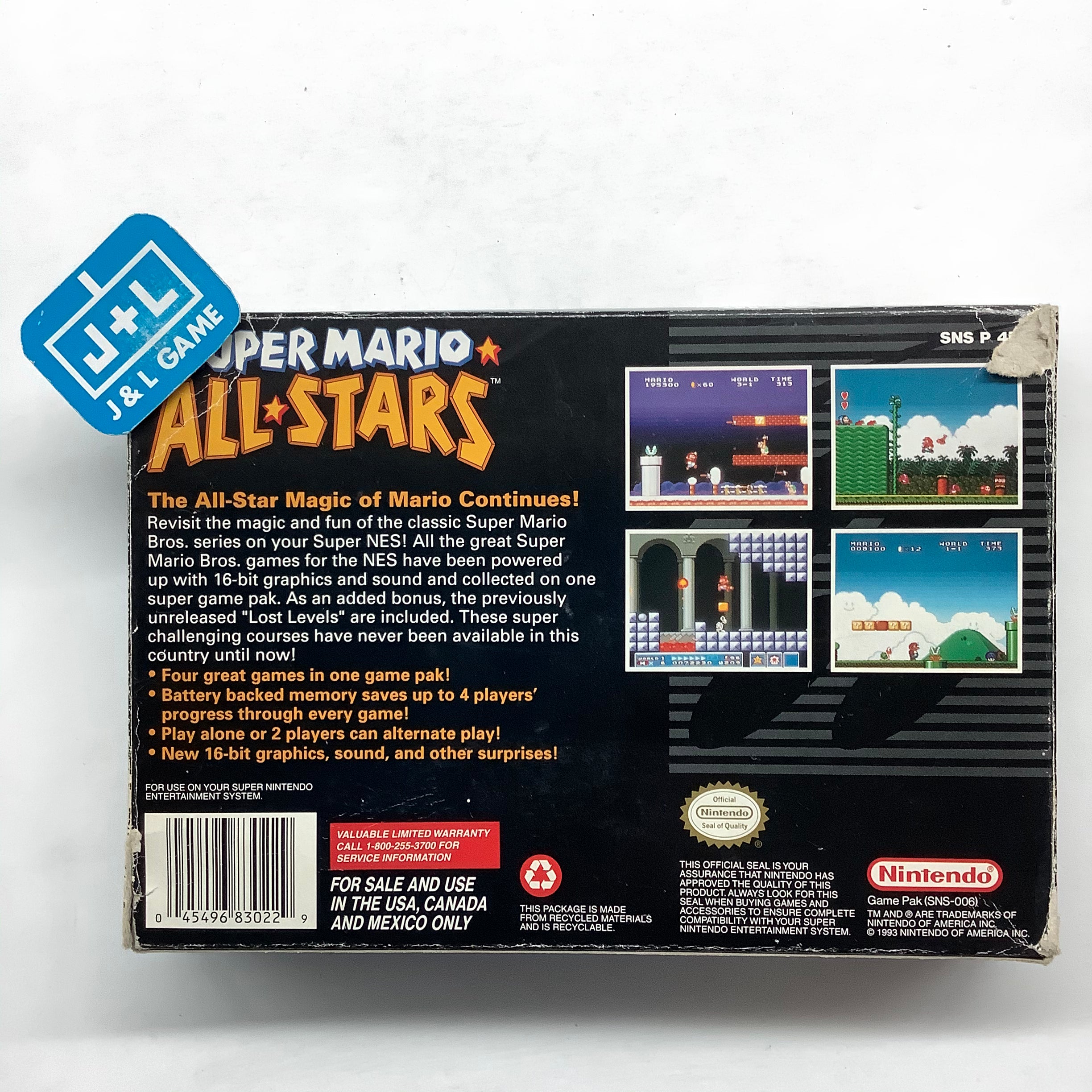 Super Mario All-Stars - (SNES) Super Nintendo [Pre-Owned Super Mario All-Stars - (SNES) Super Nintendo [Pre-Owned