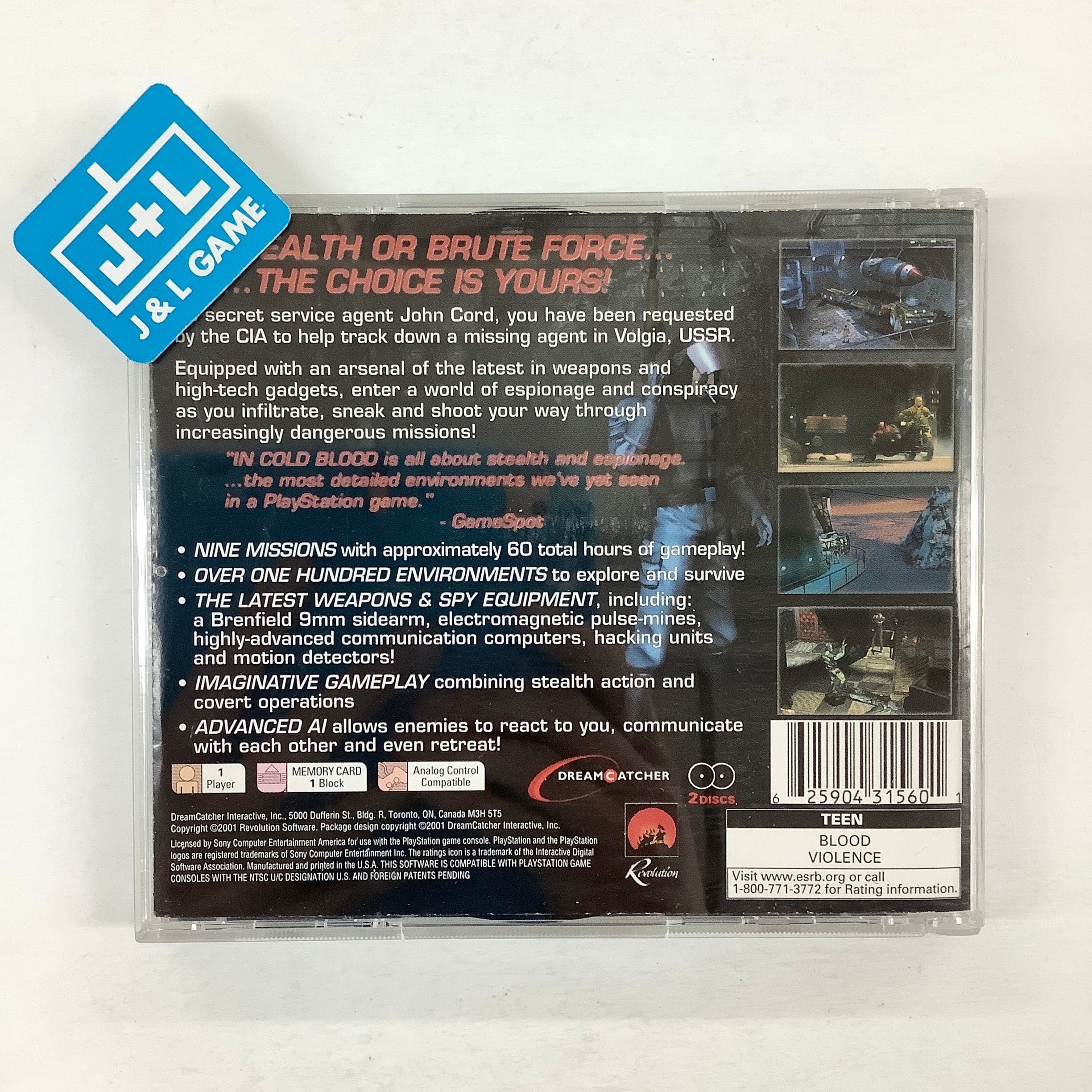 In Cold Blood - (PS1) PlayStation 1 [Pre-Owned] Video Games DreamCatcher Interactive   