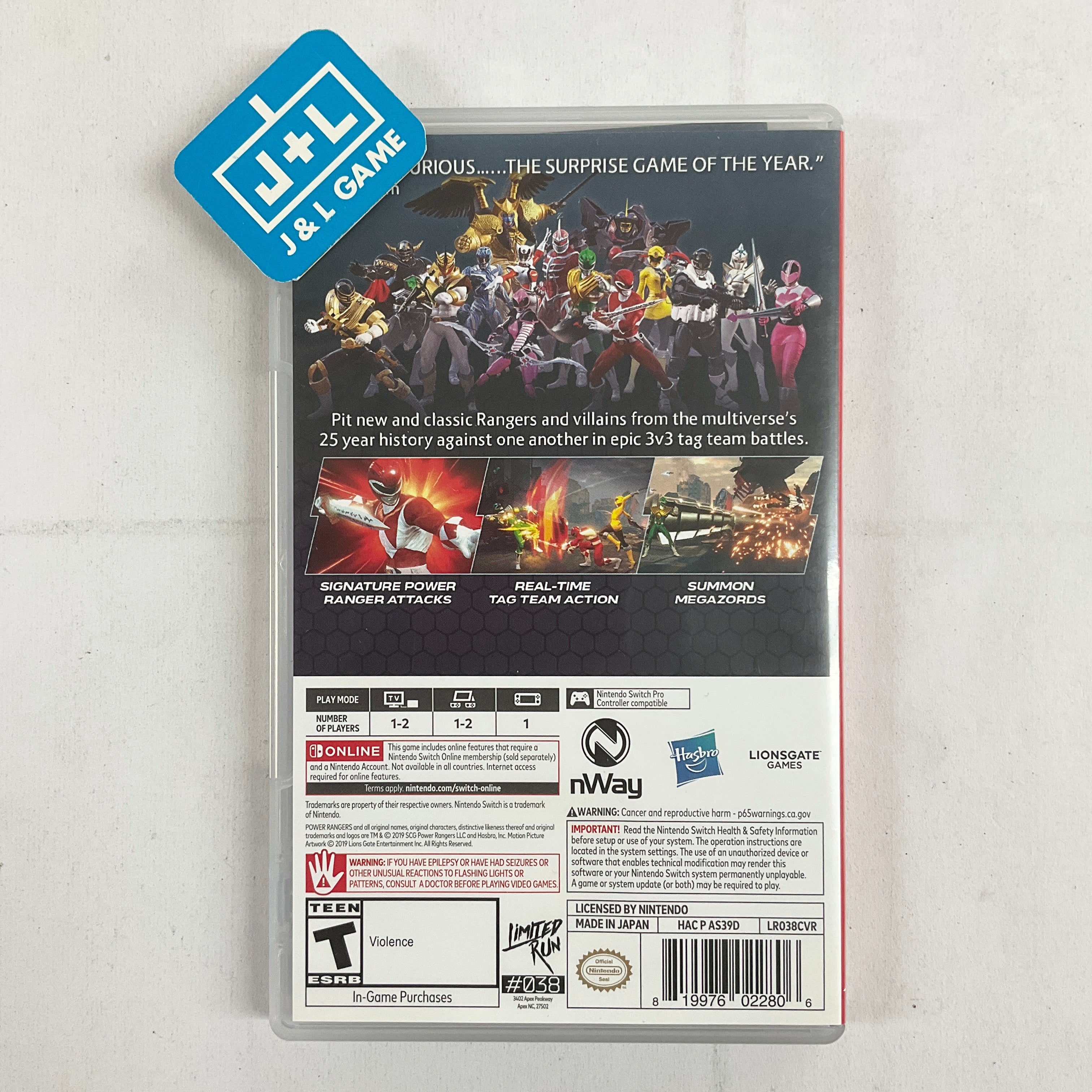 Power Rangers: Battle for the Grid (Limited Run #038) - (NSW) Nintendo Switch [Pre-Owned] Video Games Limited Run Games   