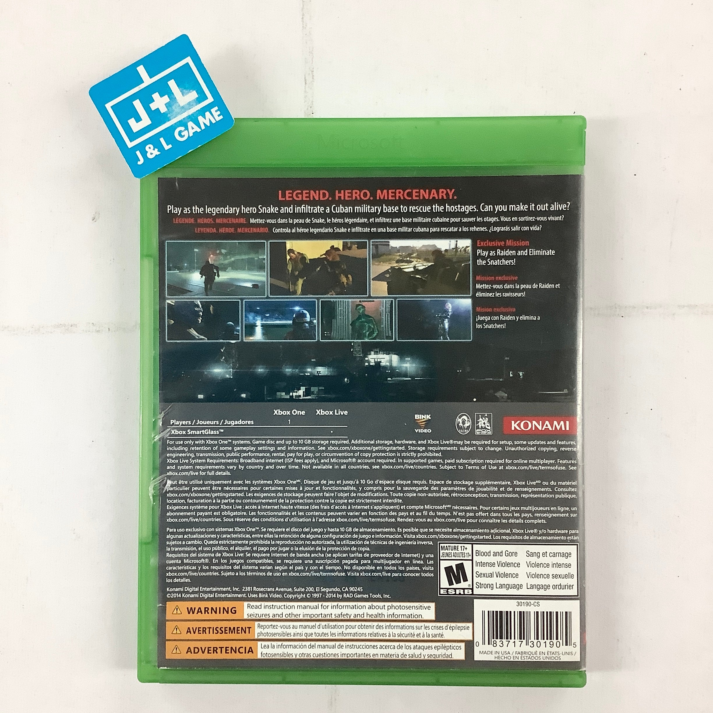 Metal Gear Solid V: Ground Zeroes - (XB1) Xbox One [Pre-Owned] Video Games Konami   
