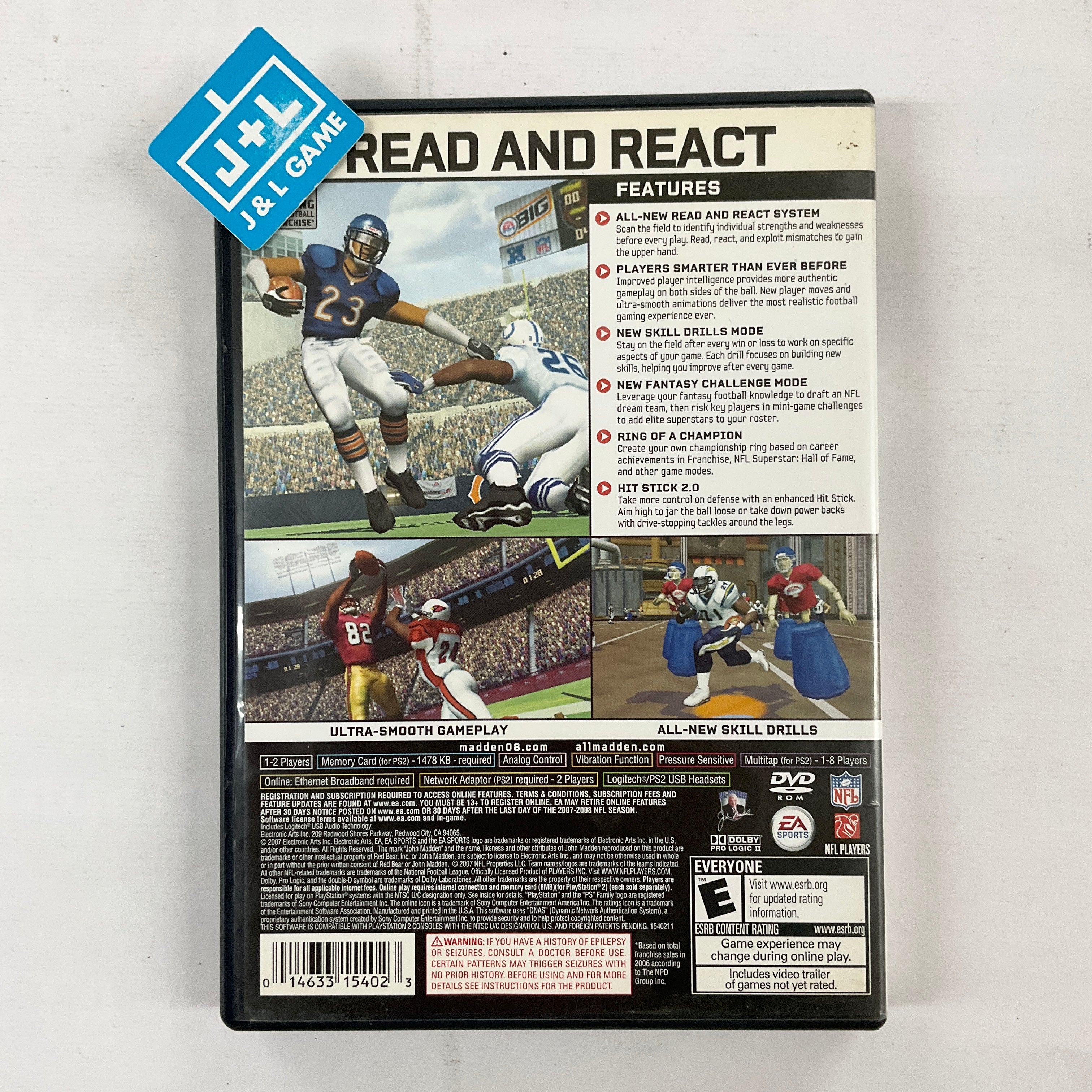 Madden NFL 08 - (PS2) PlayStation 2 [Pre-Owned] Video Games EA Sports   