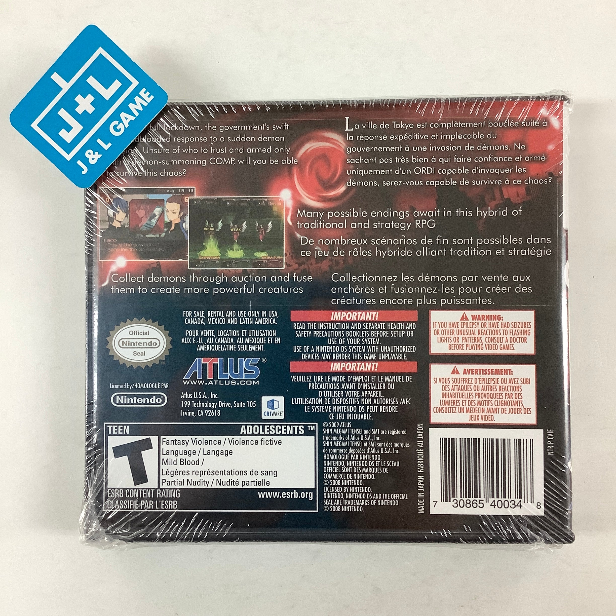 Shin Megami Tensei: Devil Survivor - (NDS) Nintendo DS Video Games Atlus   