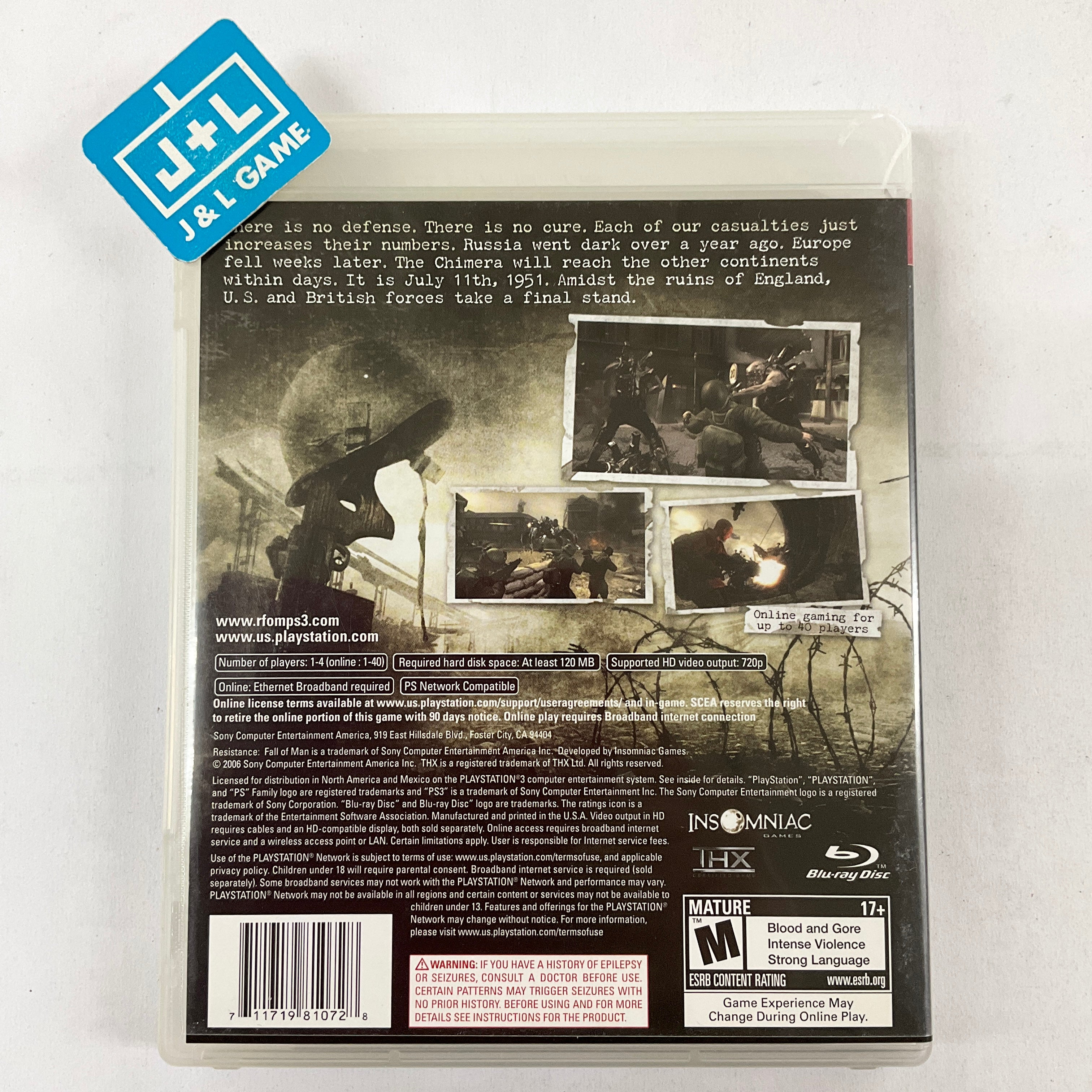 Resistance: Fall of Man - (PS3) PlayStation 3 [Pre-Owned] Video Games SCEA   