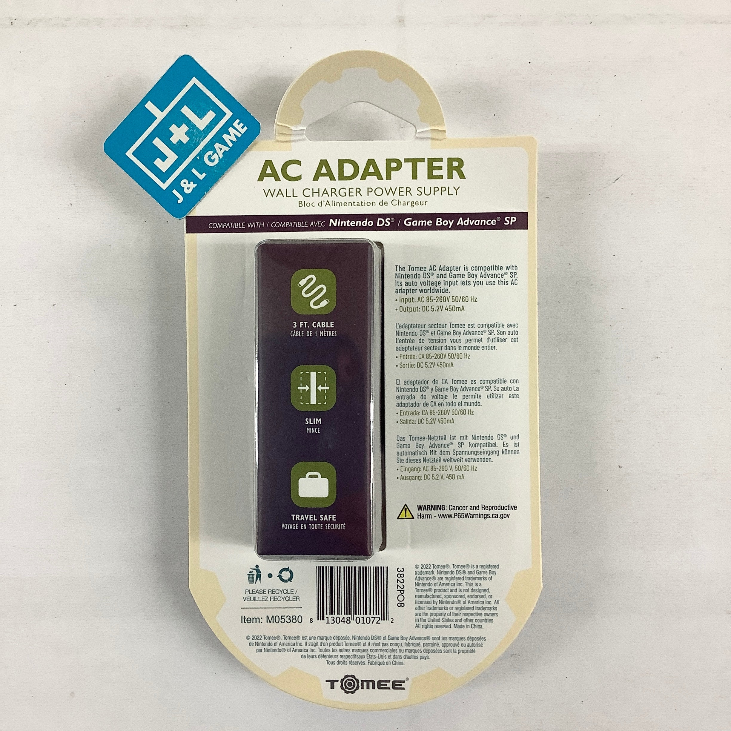 Tomee AC Adapter - (GBA) Game Boy Advance - (NDS) Nintendo DS Accessories Tomee   