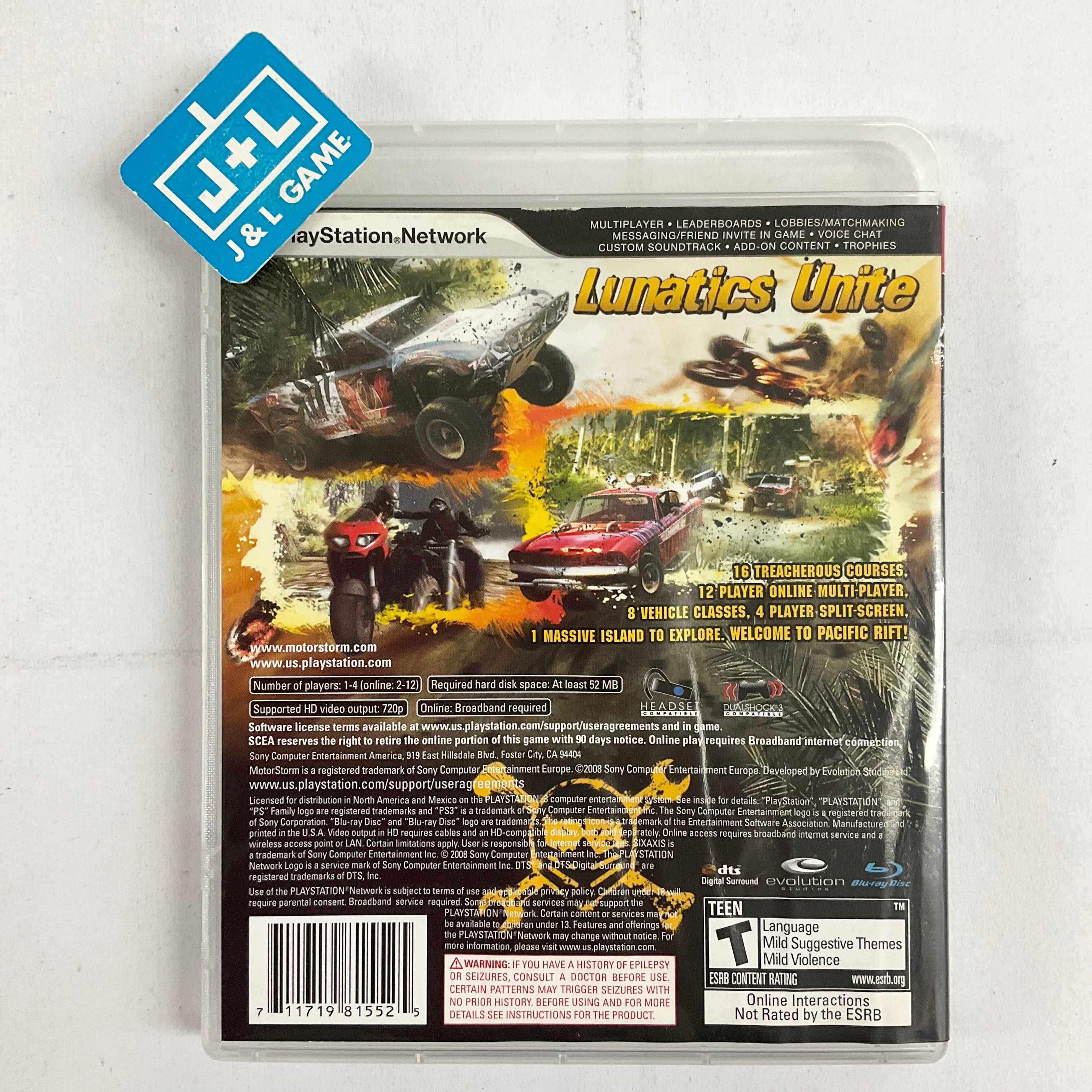 MotorStorm: Pacific Rift - (PS3) PlayStation 3 [Pre-Owned] Video Games SCEA   