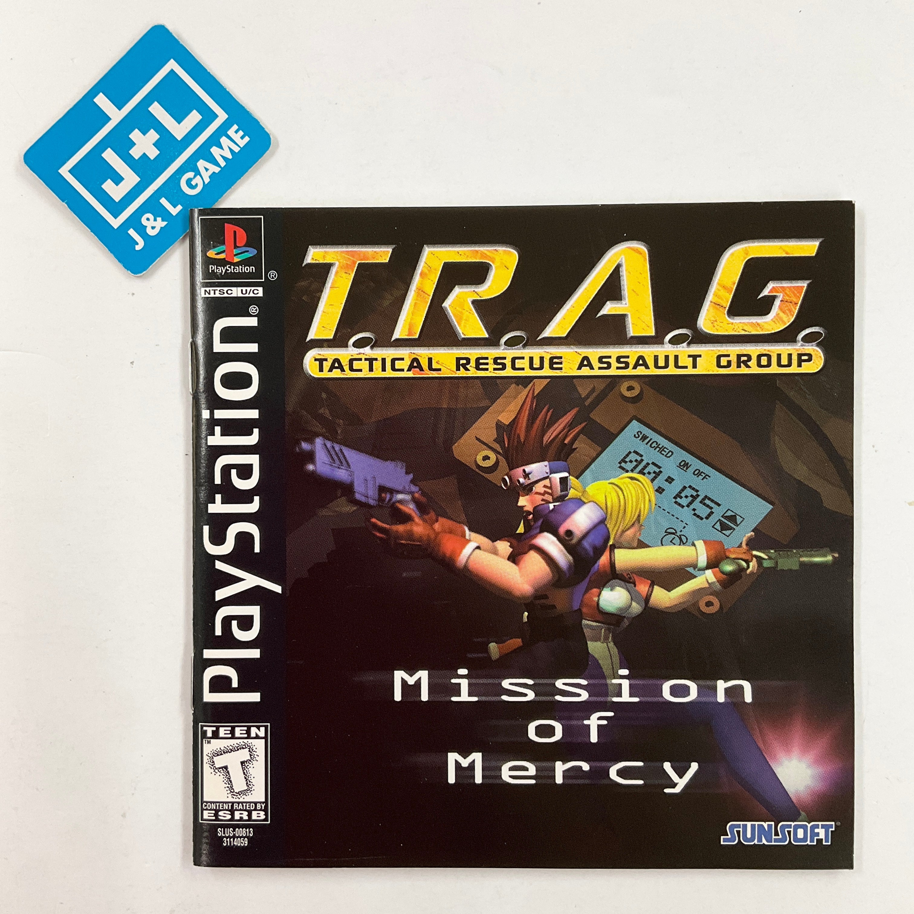 T.R.A.G. - Tactical Rescue Assault Group: Mission of Mercy - (PS1) PlayStation 1 [Pre-Owned] Video Games SunSoft   