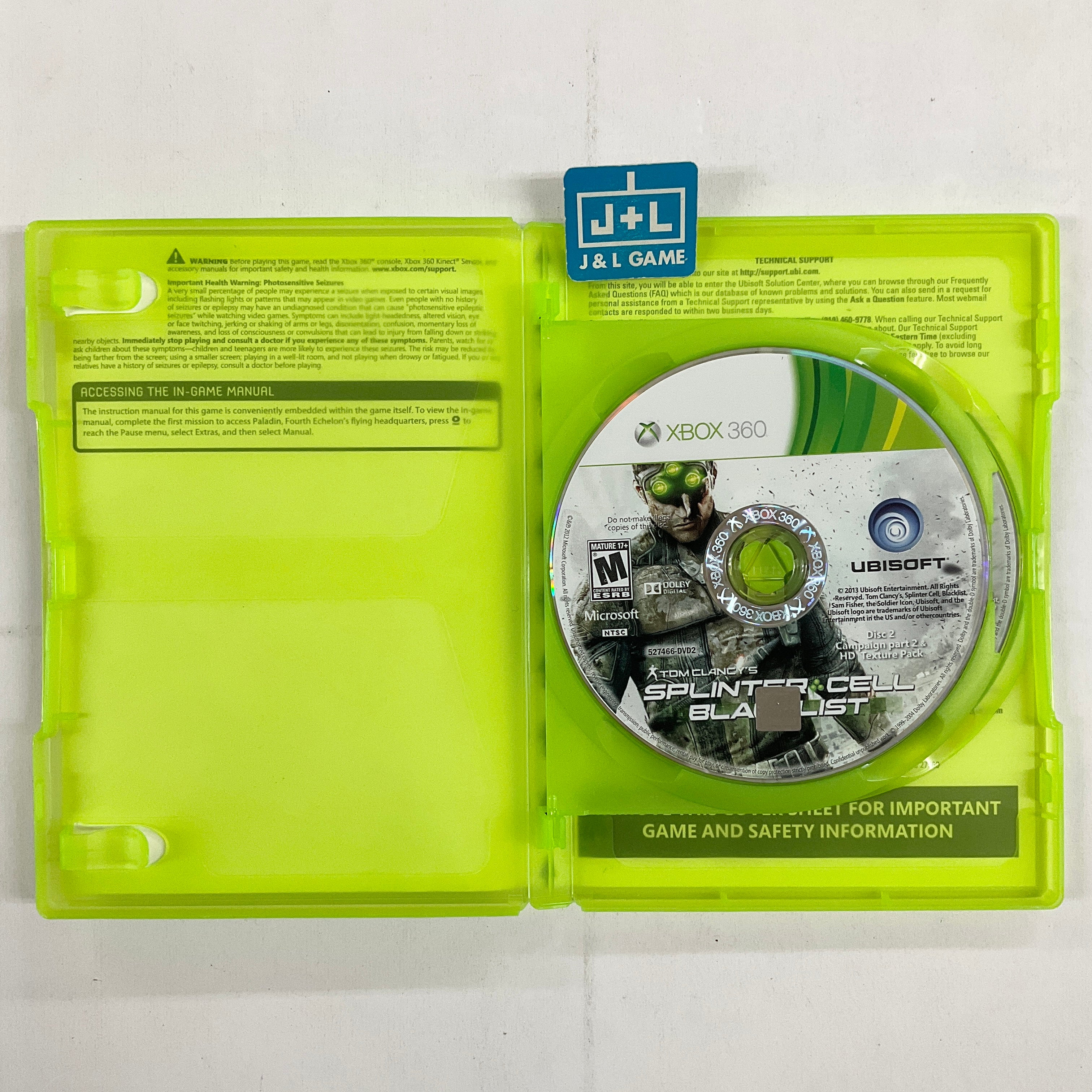 Tom Clancy's Splinter Cell: Blacklist - Xbox 360 [Pre-Owned] Video Games Ubisoft   