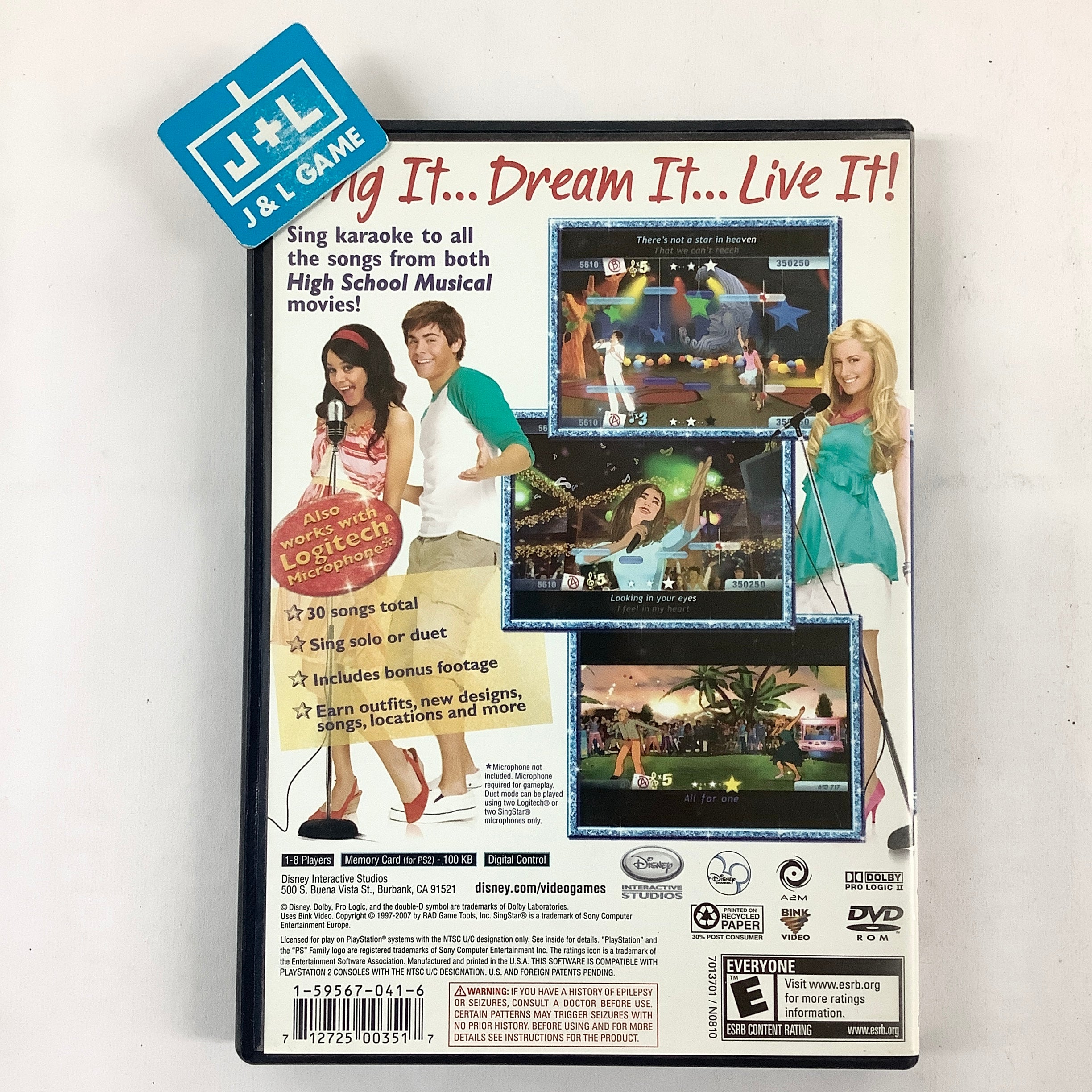 High School Musical: Sing It! - (PS2) PlayStation 2 [Pre-Owned] Video Games Disney Interactive Studios   