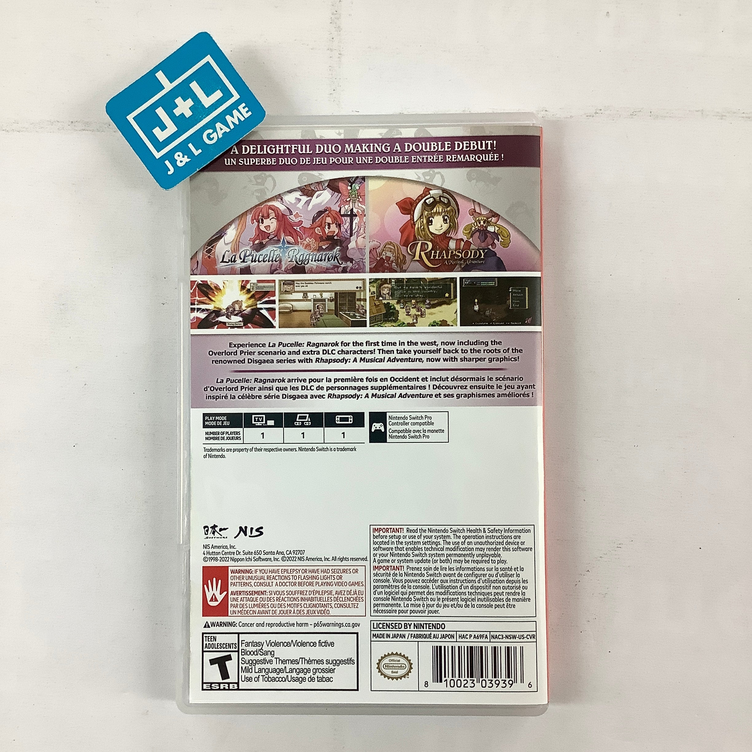 Prinny Presents NIS Classics Volume 3: La Pucelle: Ragnarok / Rhapsody: A Musical Adventure Deluxe Edition - (NSW) Nintendo Switch  [UNBOXING] Video Games NIS America   