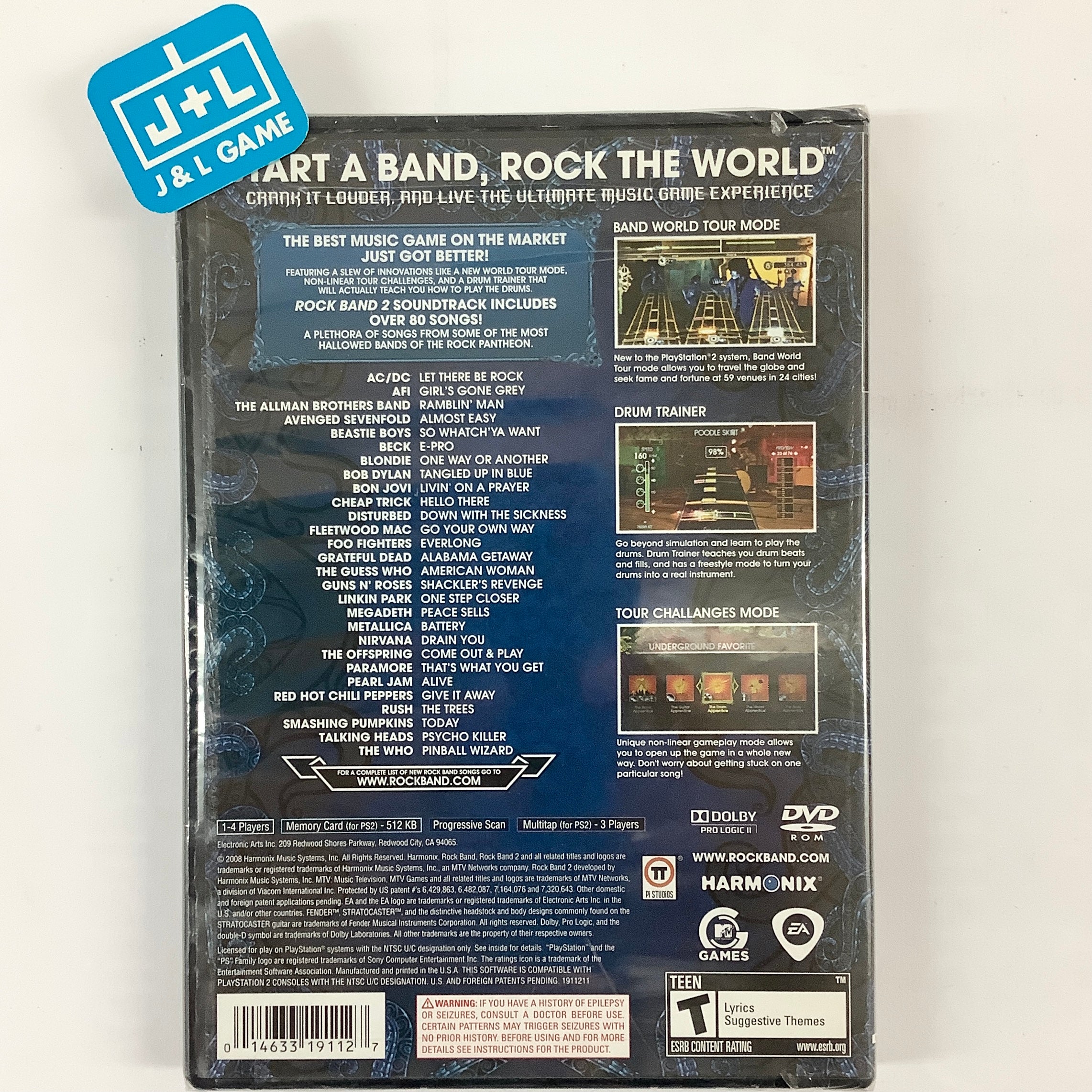 Rock Band 2 - (PS2) PlayStation 2 Video Games MTV Games   