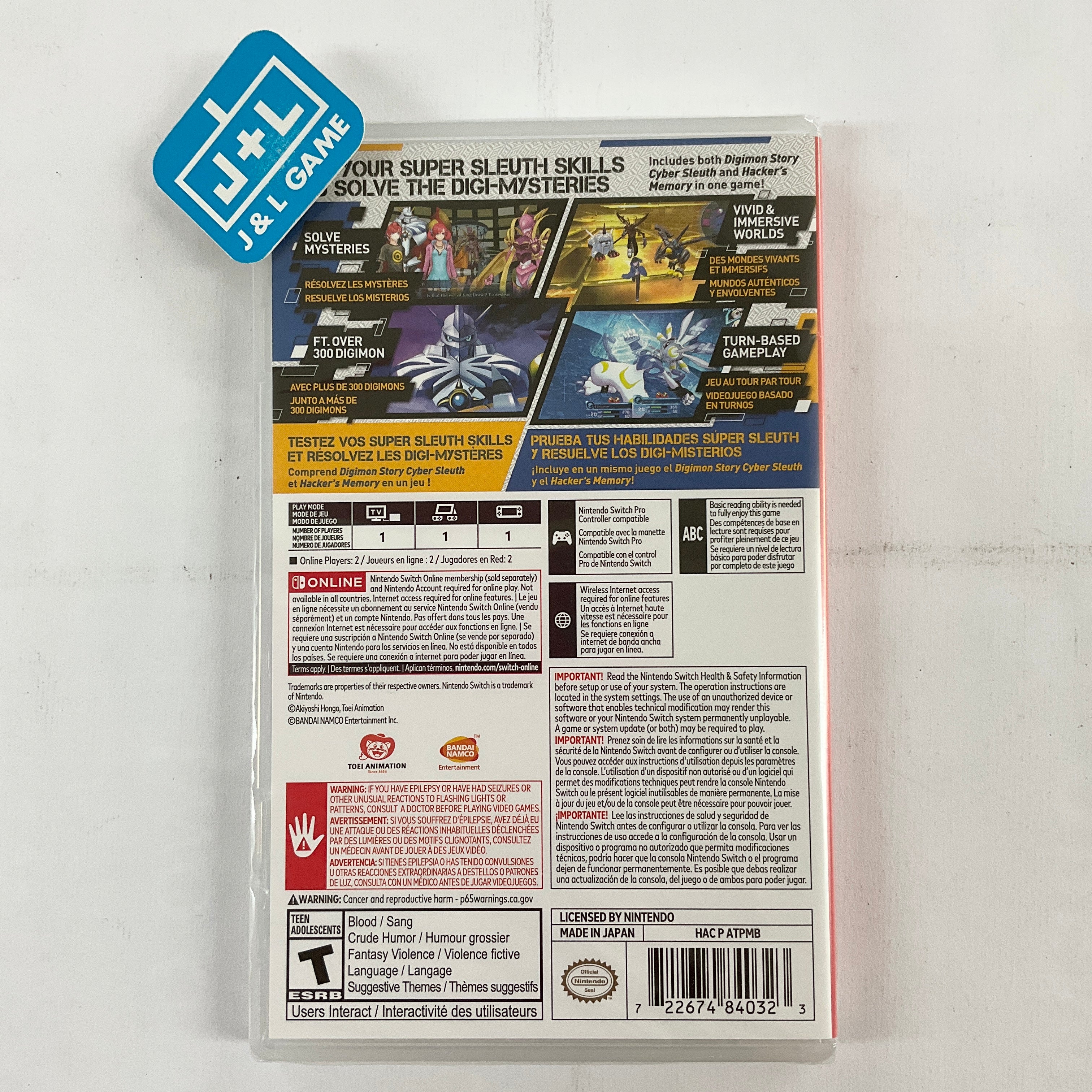 Digimon Story Cyber Sleuth: Complete Edition - (NSW) Nintendo Switch Video Games Bandai Namco Games   