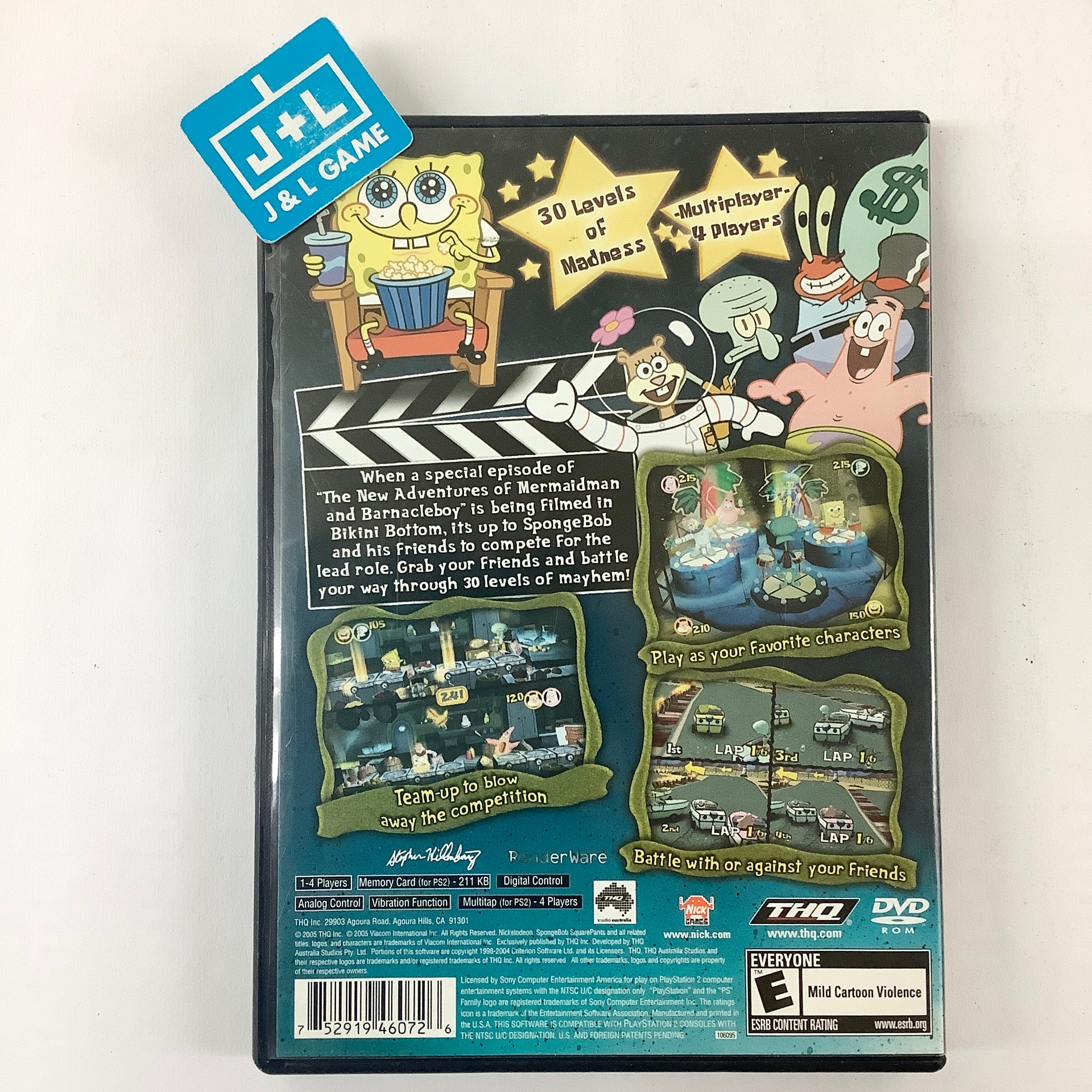 SpongeBob Squarepants: Lights, Camera, Pants - (PS2) PlayStation 2 [Pre-Owned] Video Games THQ   