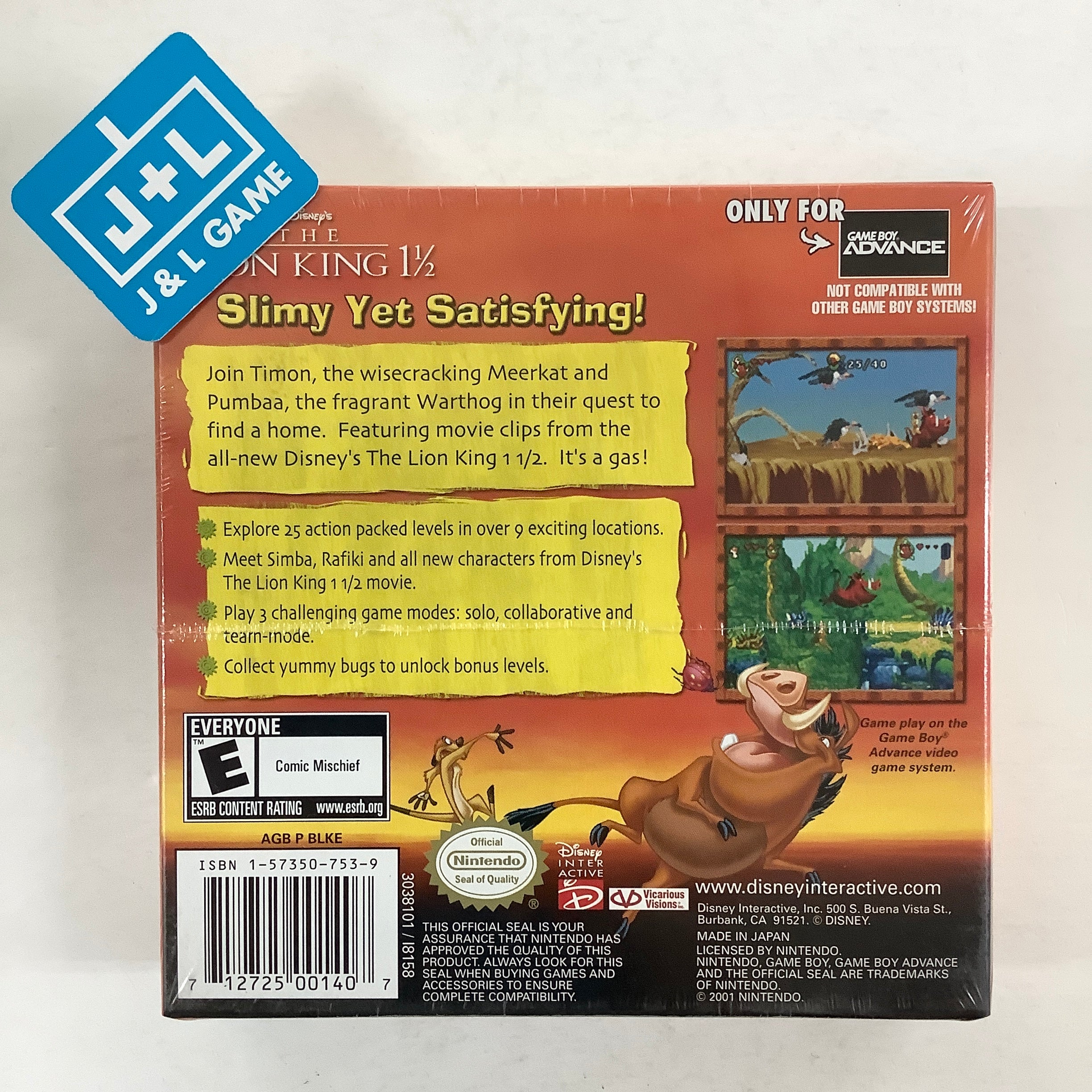Disney's The Lion King 1 1/2 - (GBA) Game Boy Advance Video Games Disney Interactive   