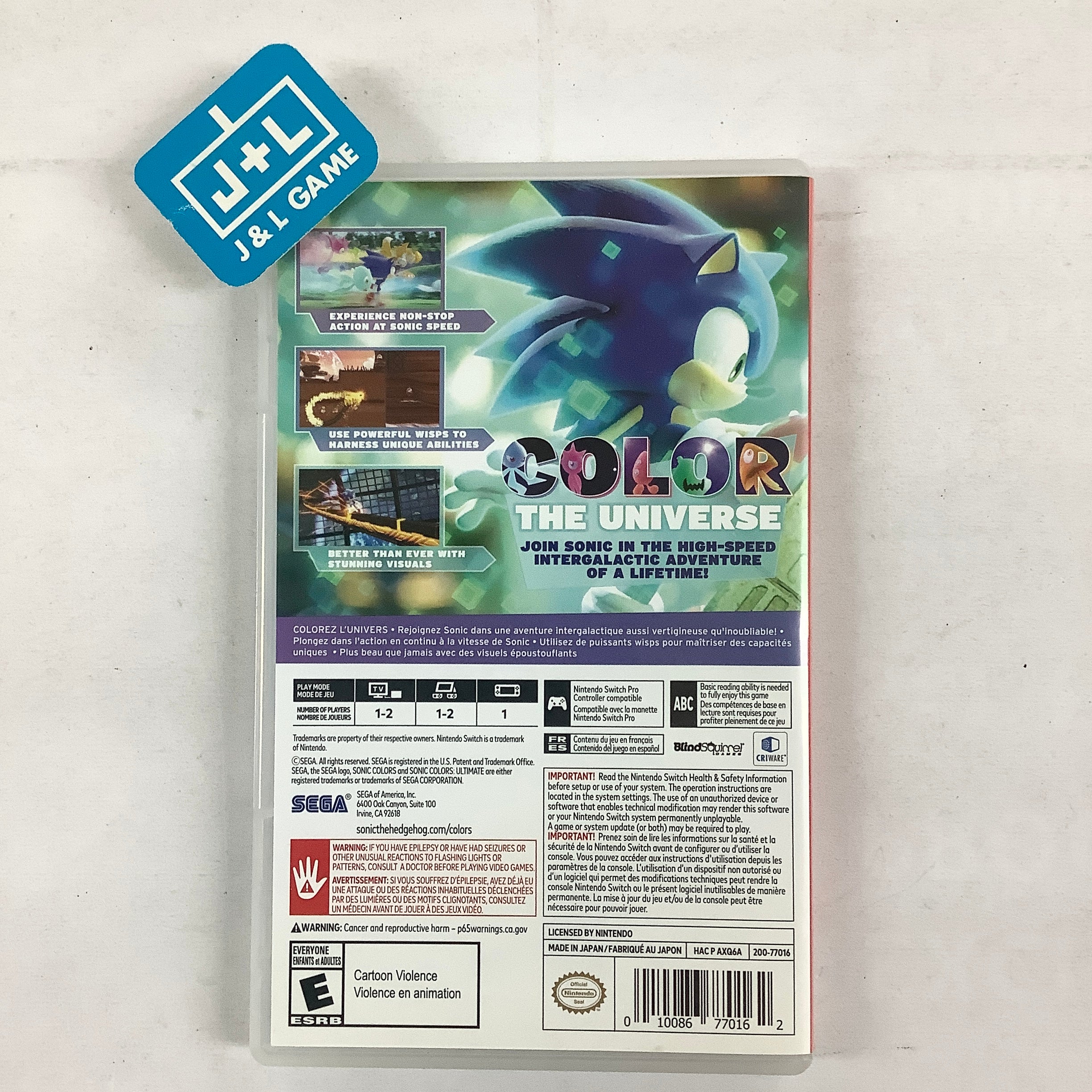 Sonic Colors: Ultimate - (NSW) Nintendo Switch [Pre-Owned] Video Games SEGA   