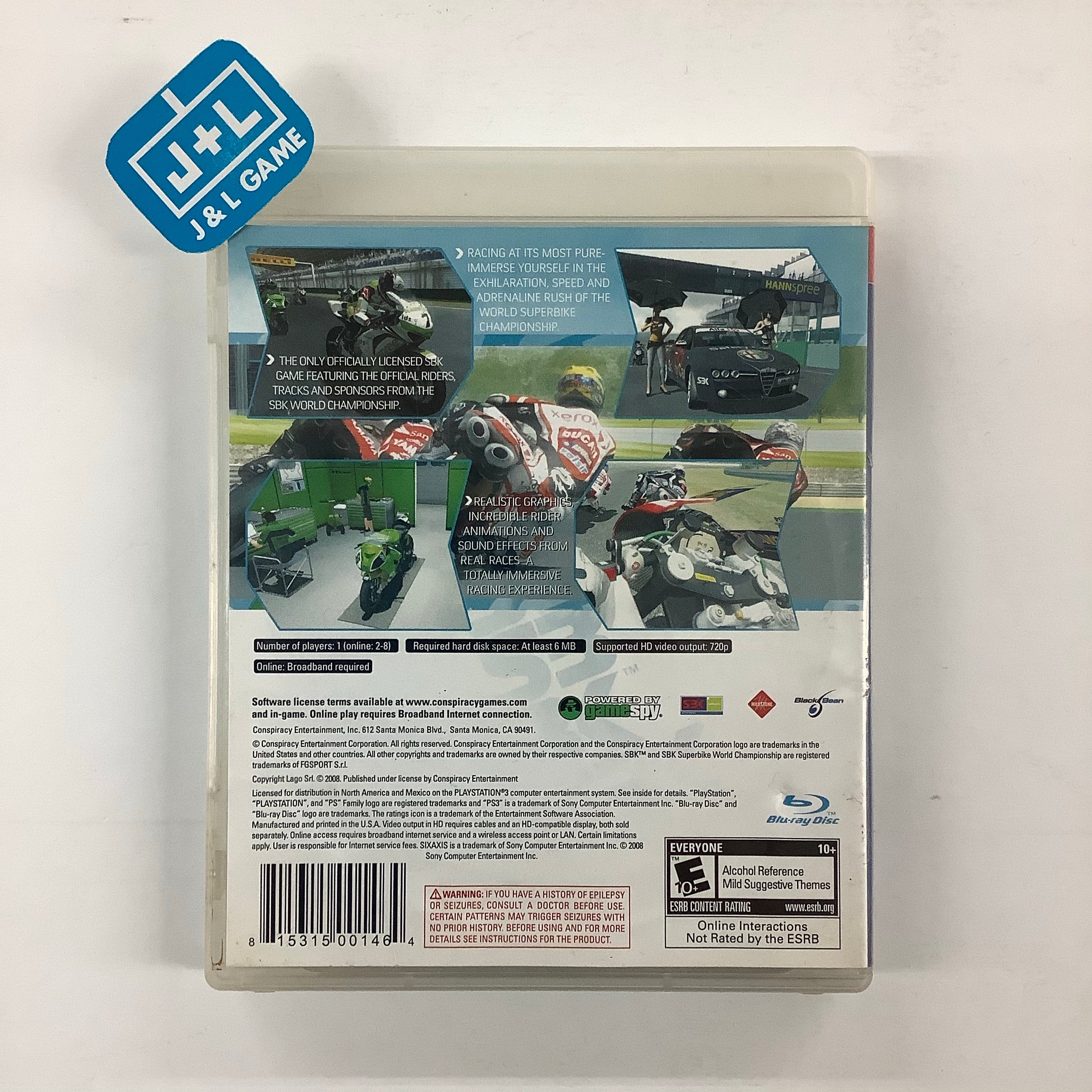 SBK Superbike World Championship - (PS3) PlayStation 3 [Pre-Owned] Video Games Crave   