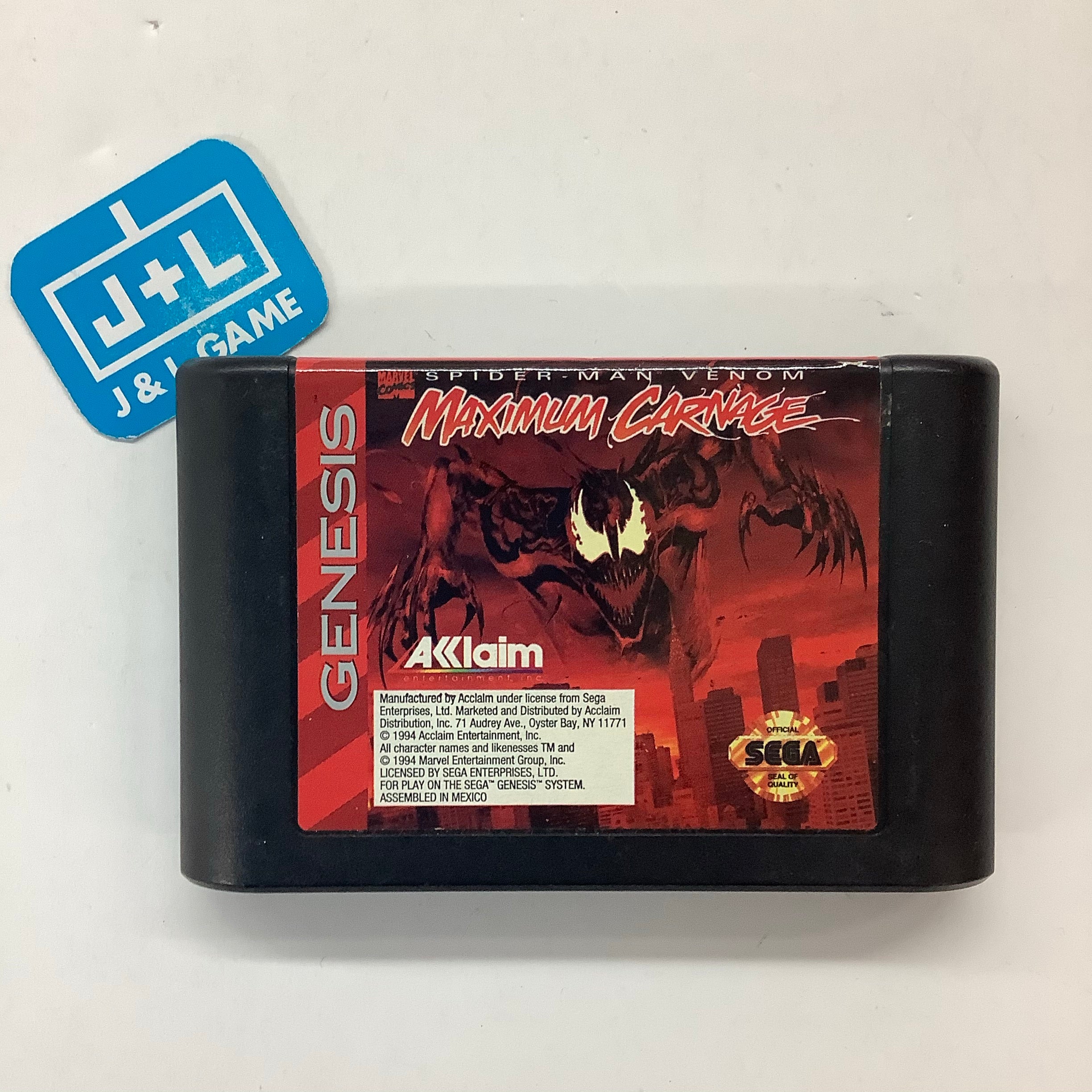 Spider-Man & Venom: Maximum Carnage - SEGA Genesis [Pre-Owned] Video Games Acclaim   