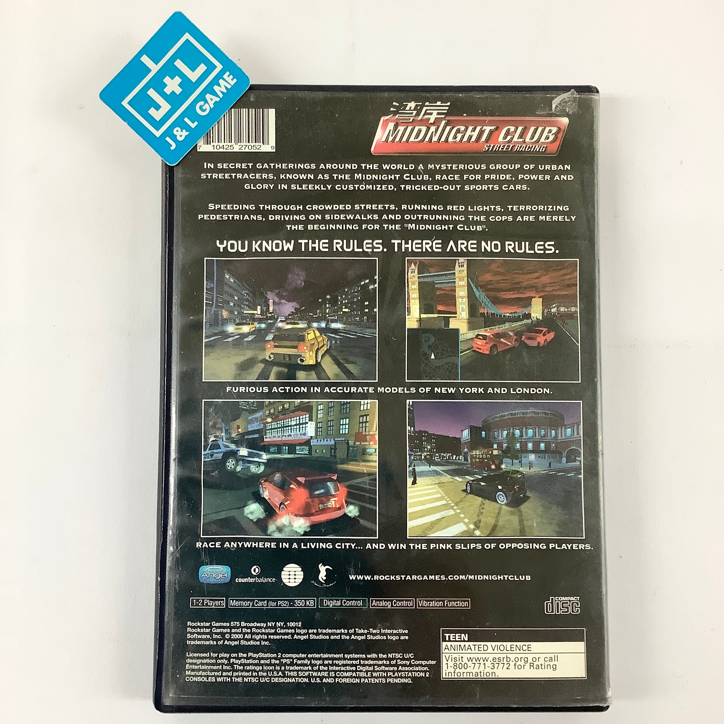 Midnight Club: Street Racing - (PS2) PlayStation 2 [Pre-Owned] Video Games Rockstar Games   