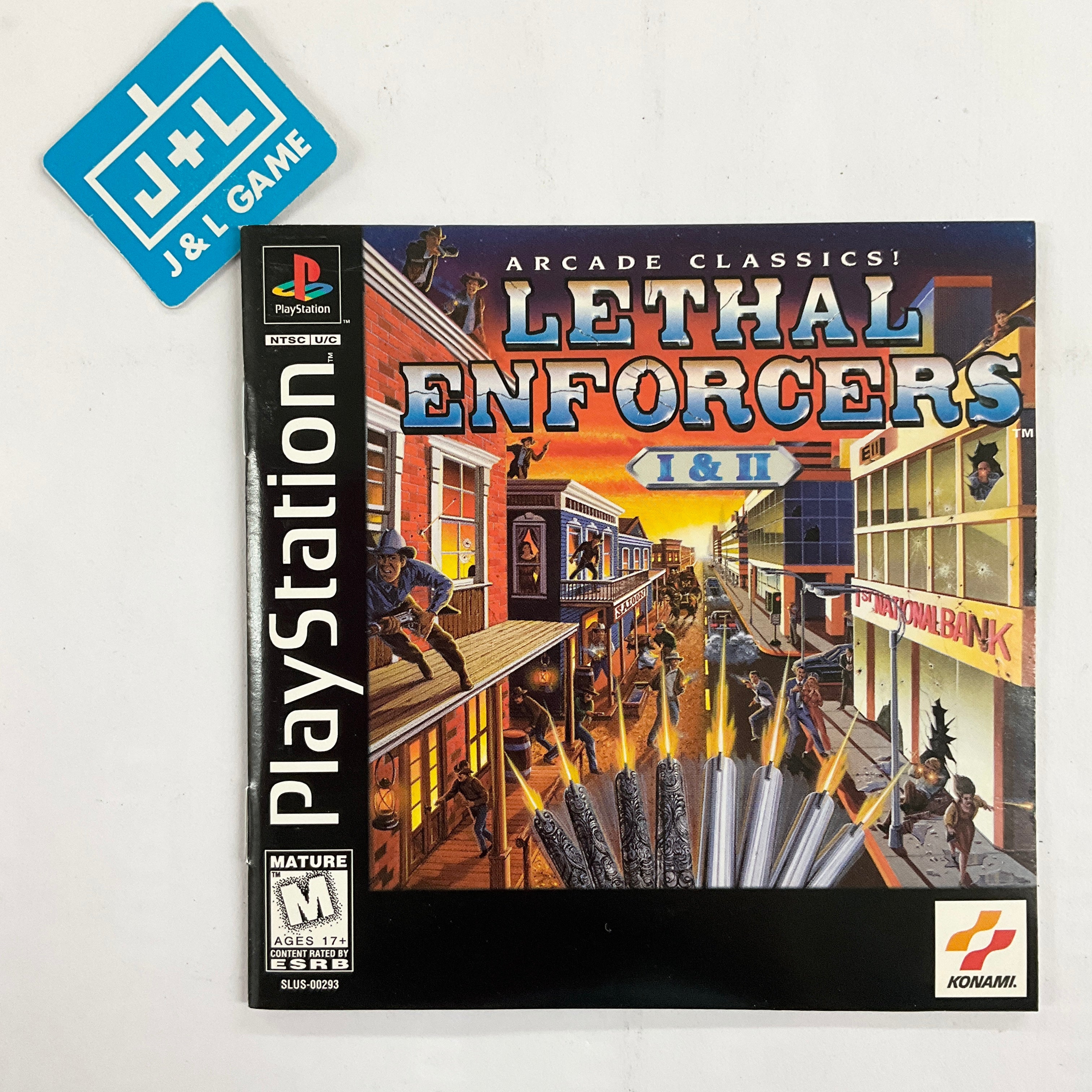 Lethal Enforcers I & II - (PS1) PlayStation 1 [Pre-Owned] Video Games Konami   