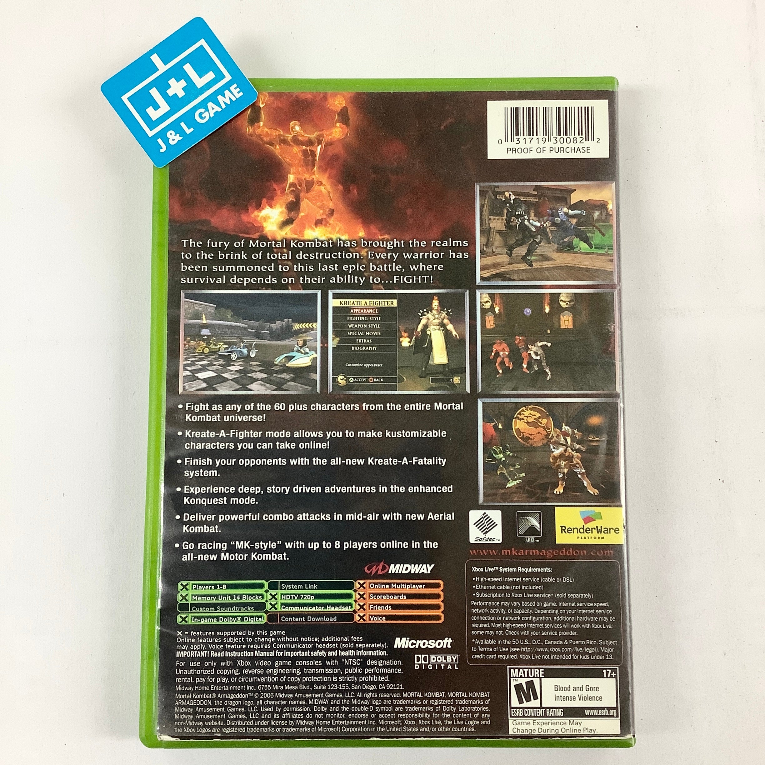 Mortal Kombat: Armageddon - (XB) Xbox [Pre-Owned] Video Games Midway   