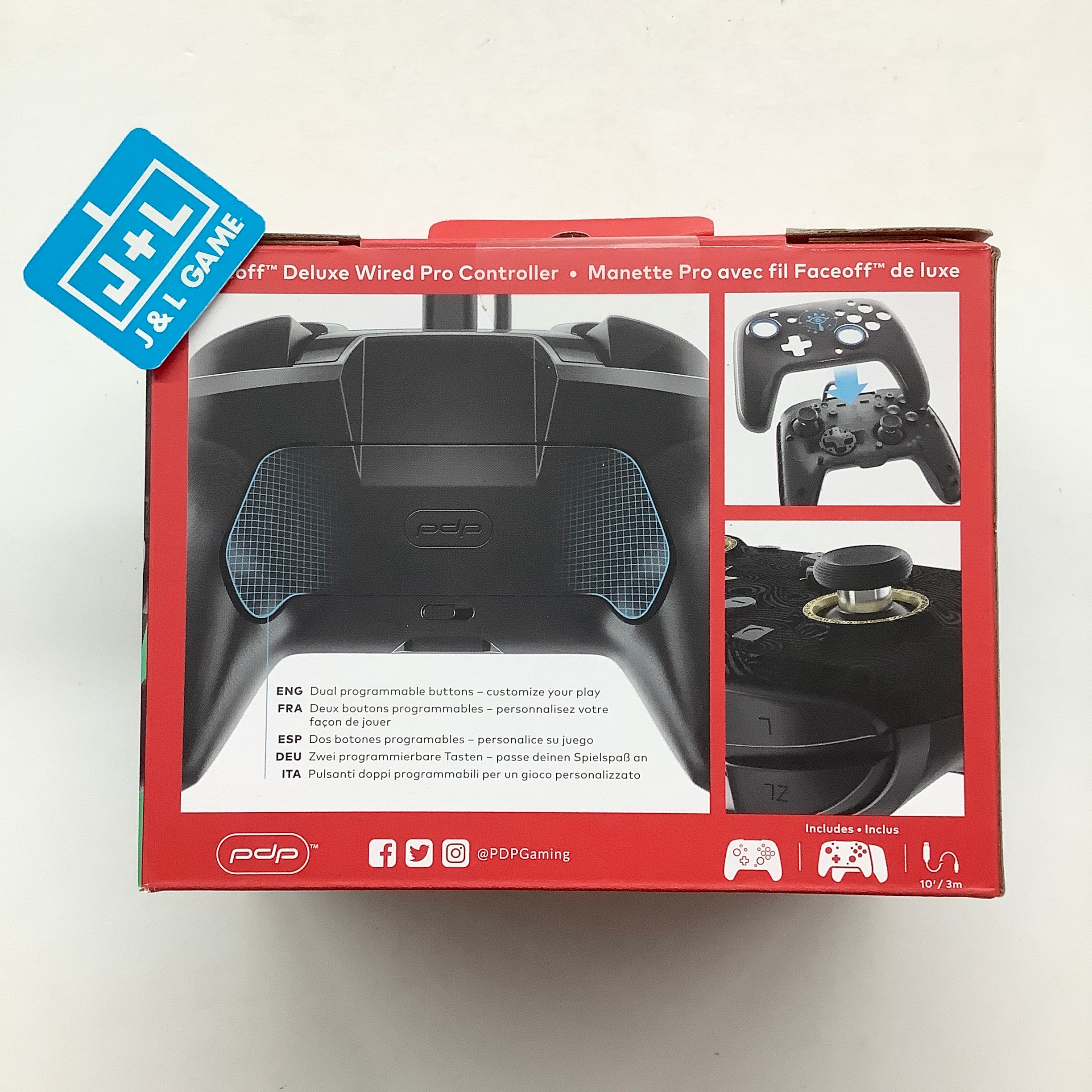 PDP Faceoff Deluxe Wired Pro Controller (The Legend of Zelda: Breath of the Wild) - (NSW) Nintendo Switch Accessories PDP   
