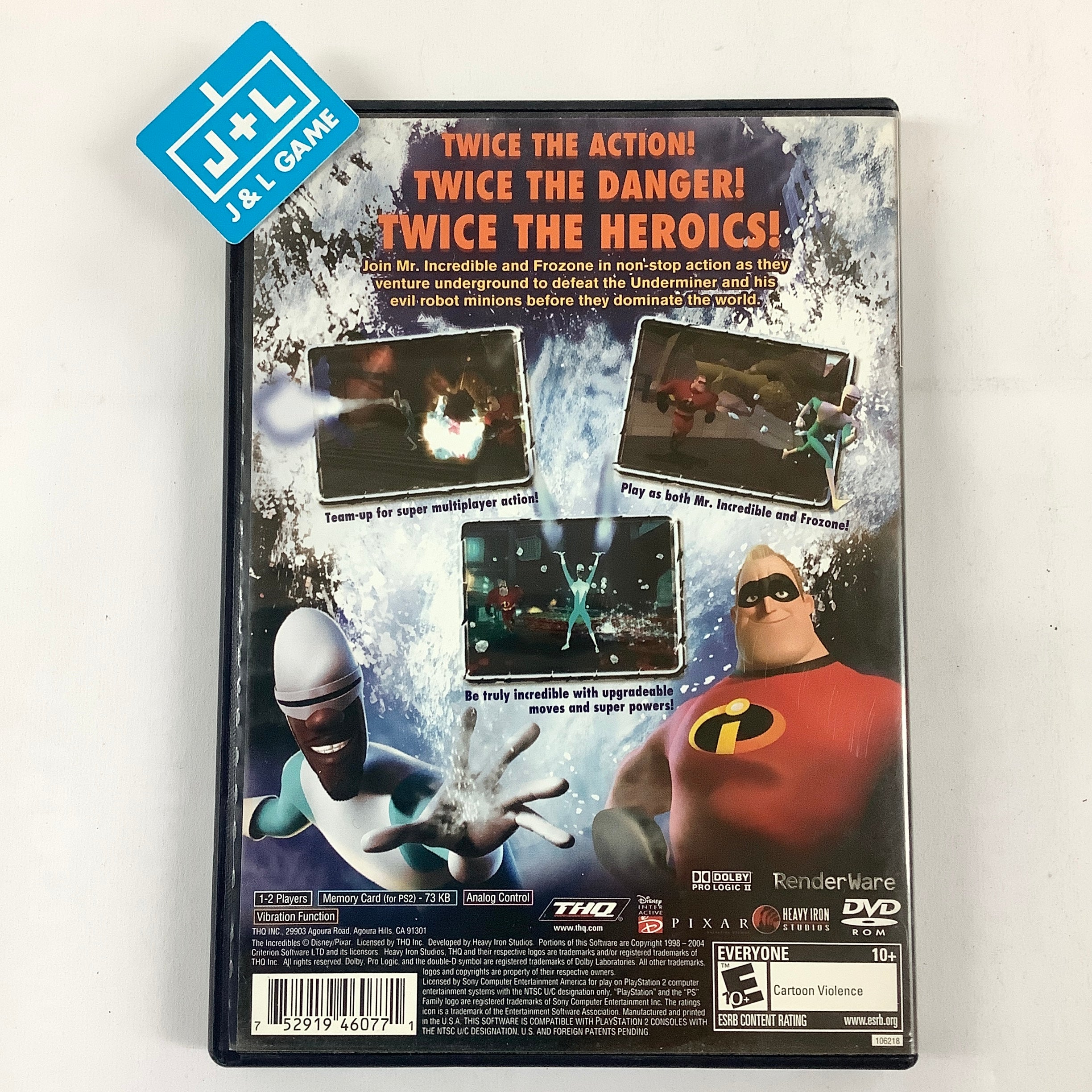 The Incredibles: Rise of the Underminer - (PS2) PlayStation 2 [Pre-Owned] Video Games THQ   