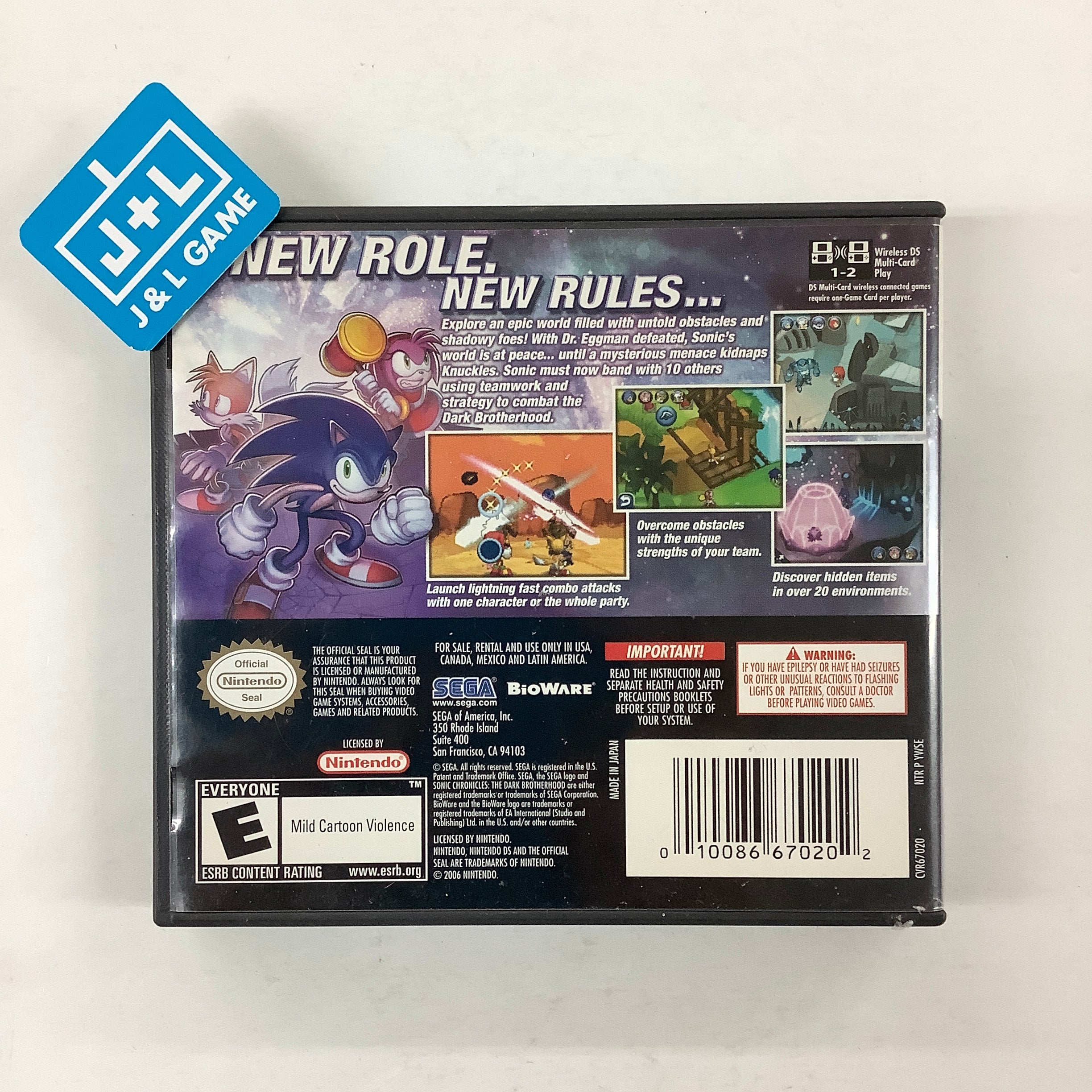 Sonic Chronicles: The Dark Brotherhood - (NDS) Nintendo DS [Pre-Owned] Video Games Sega   
