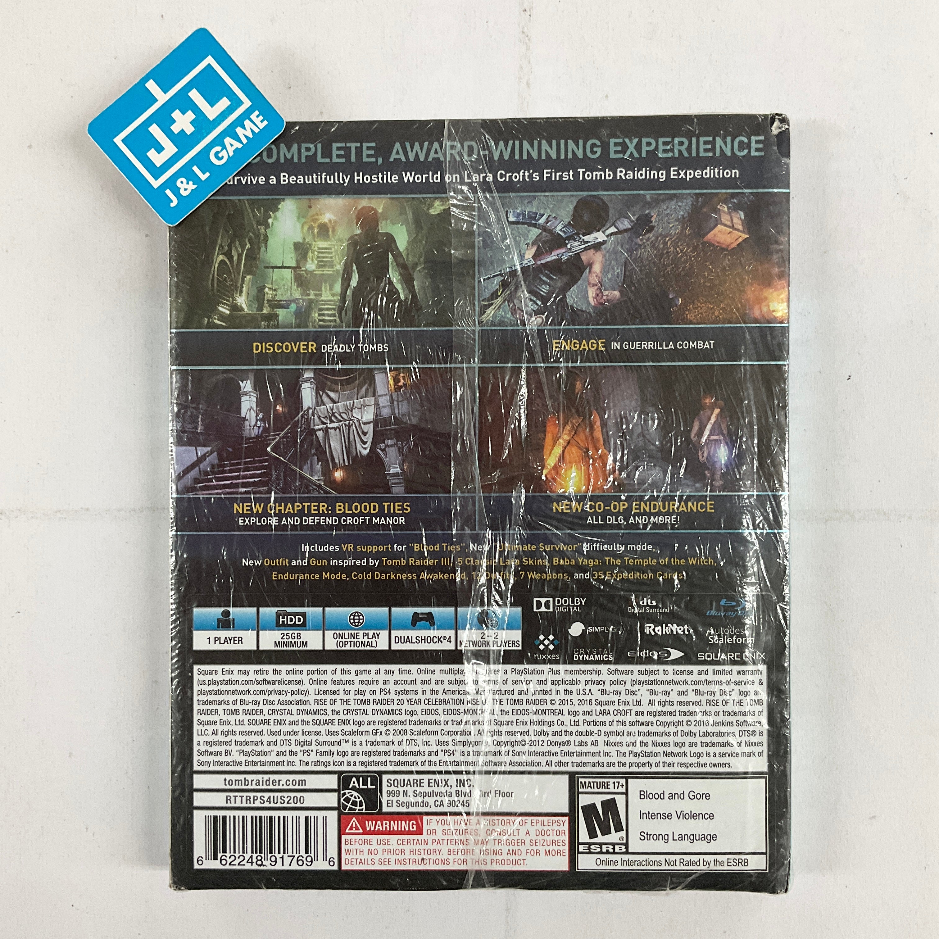 Rise Of Tomb Raider - 20 Year Celebration Edition - (PS4) PlayStation 4 Video Games Square Enix   
