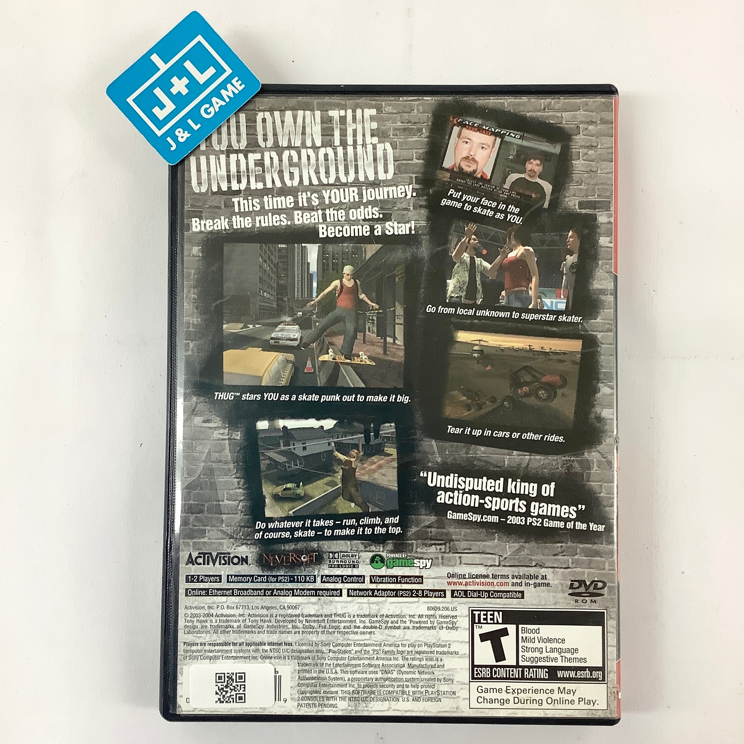 Tony Hawk's Underground (Greatest Hits) - (PS2) PlayStation 2 [Pre-Owned] Video Games Activision   