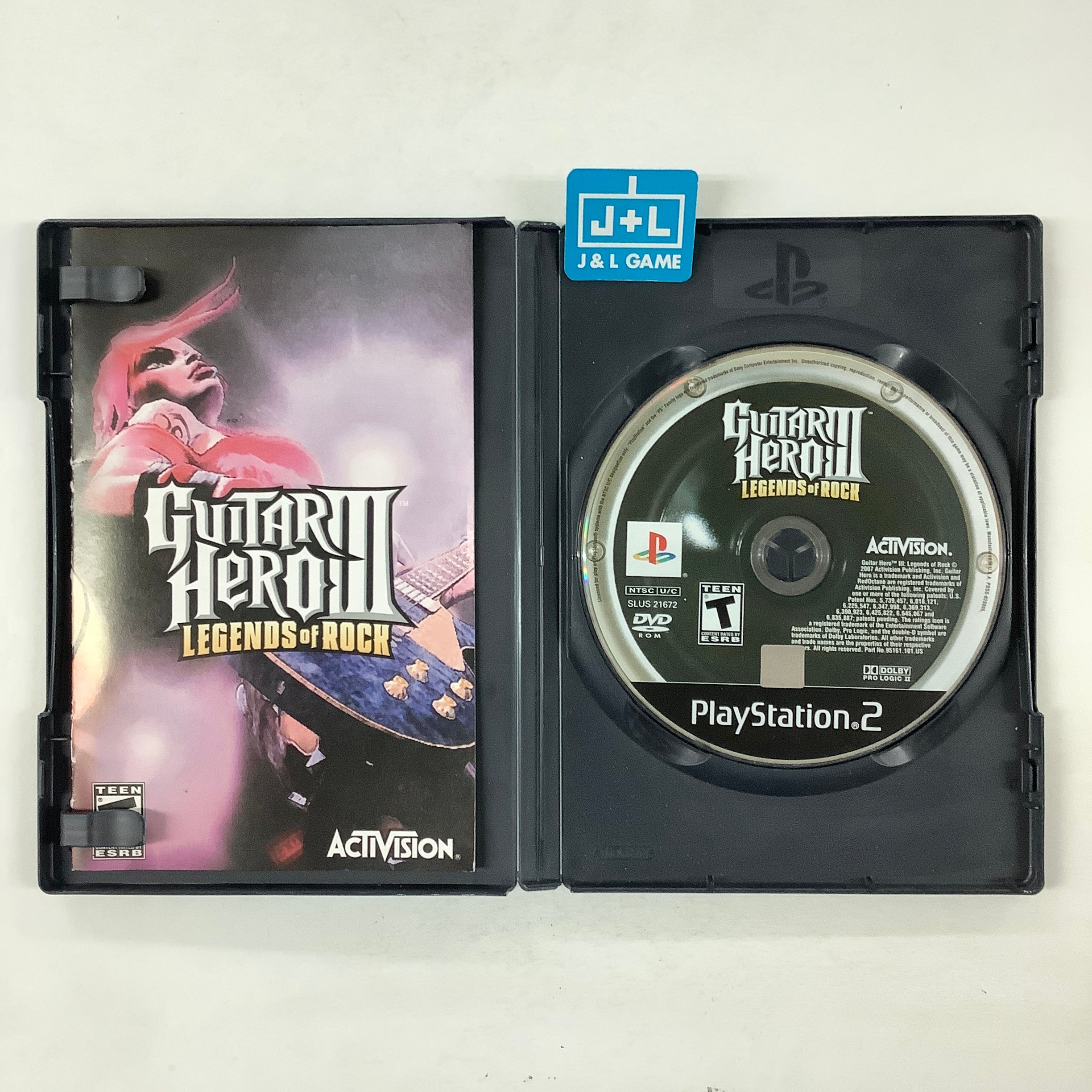 Guitare Hero III : Legends Of Rock – PS2, Boîte Complète, état Correct
