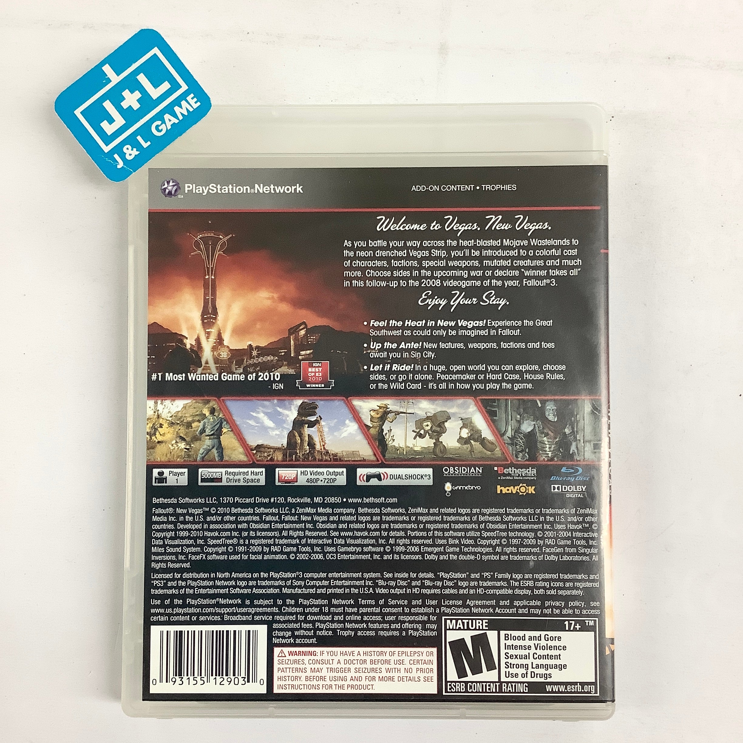 Fallout: New Vegas - (PS3) PlayStation 3 [Pre-Owned] Video Games Bethesda Softworks   