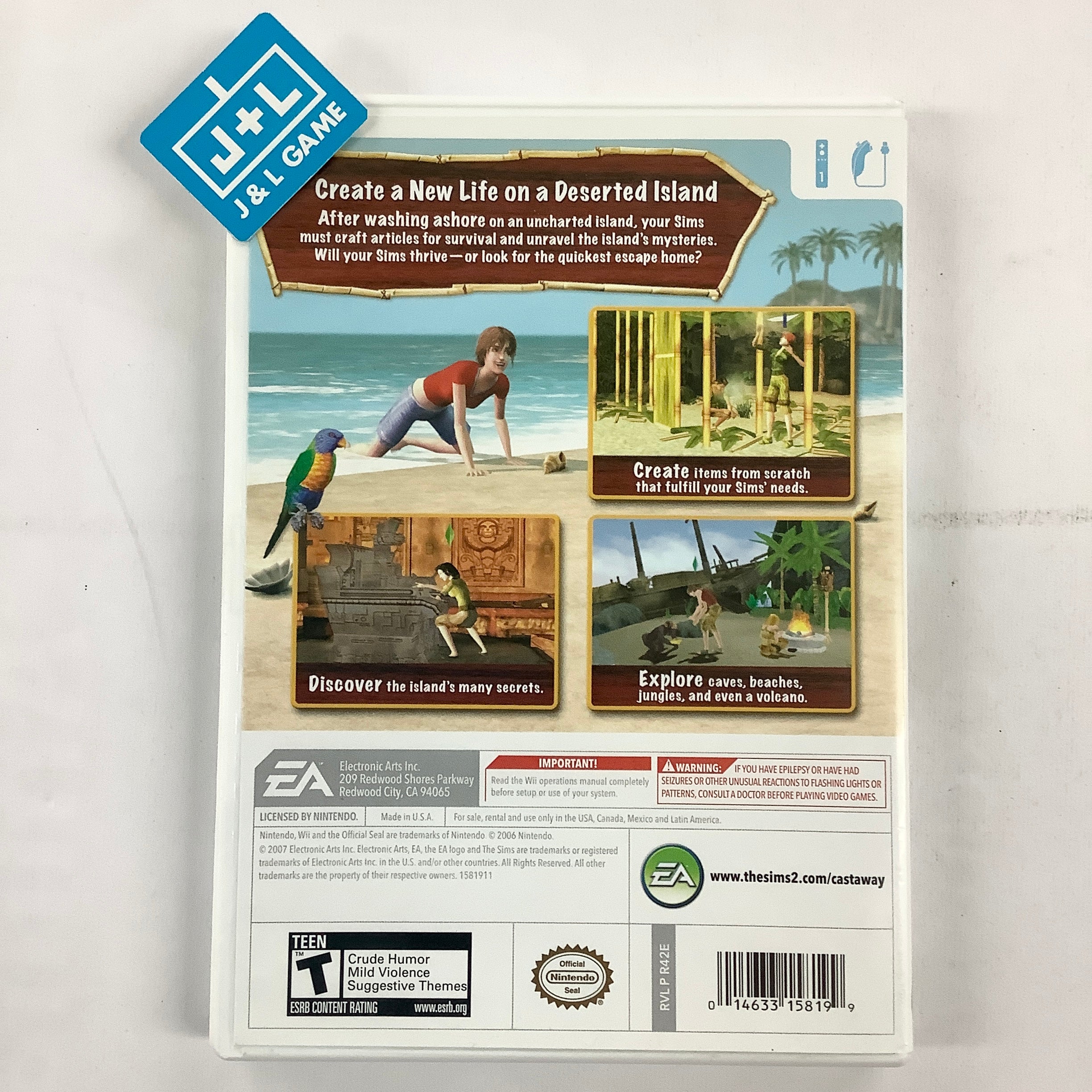 The Sims 2: Castaway - Nintendo Wii [Pre-Owned] Video Games Electronic Arts   