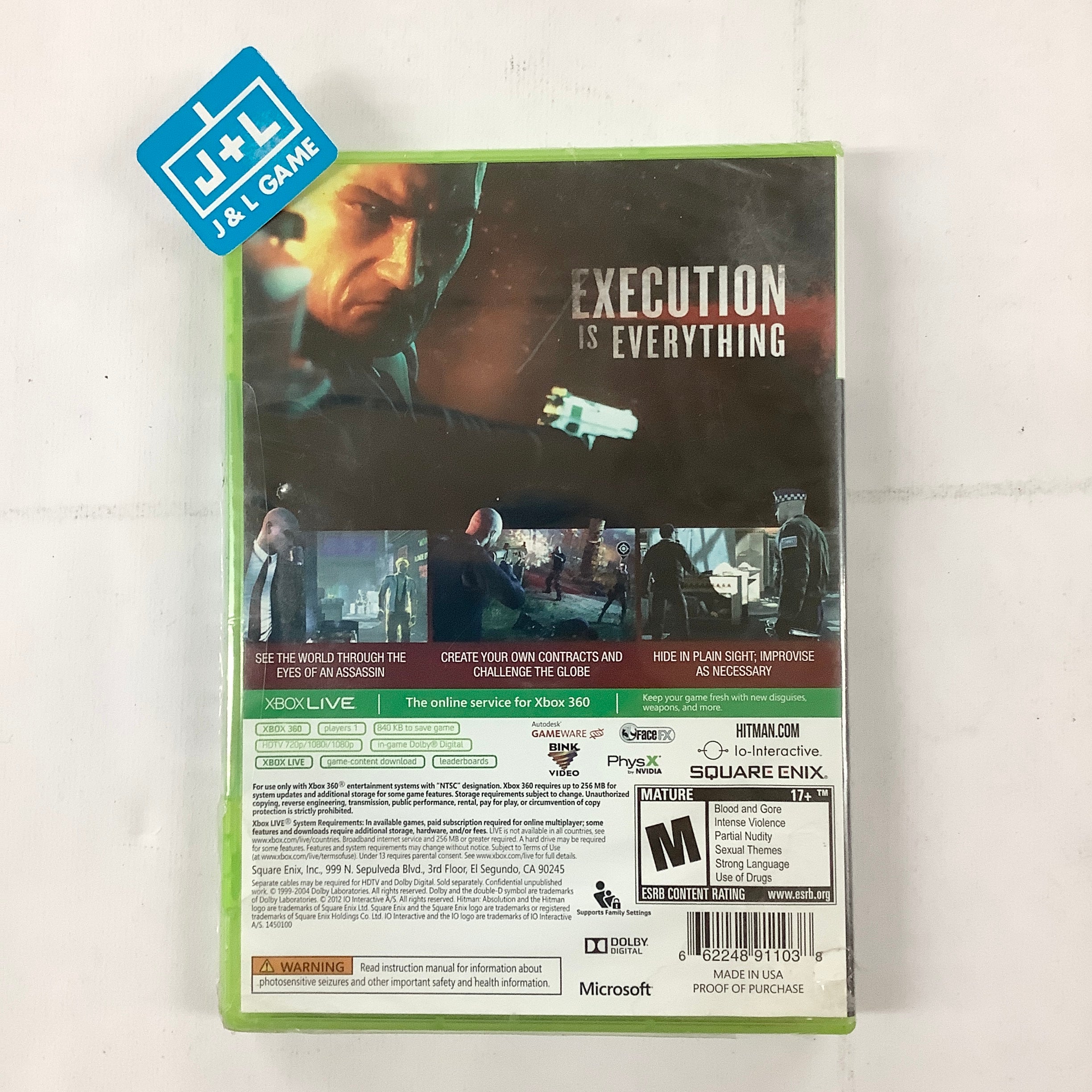 Hitman: Absolution - Xbox 360 Video Games Square Enix   