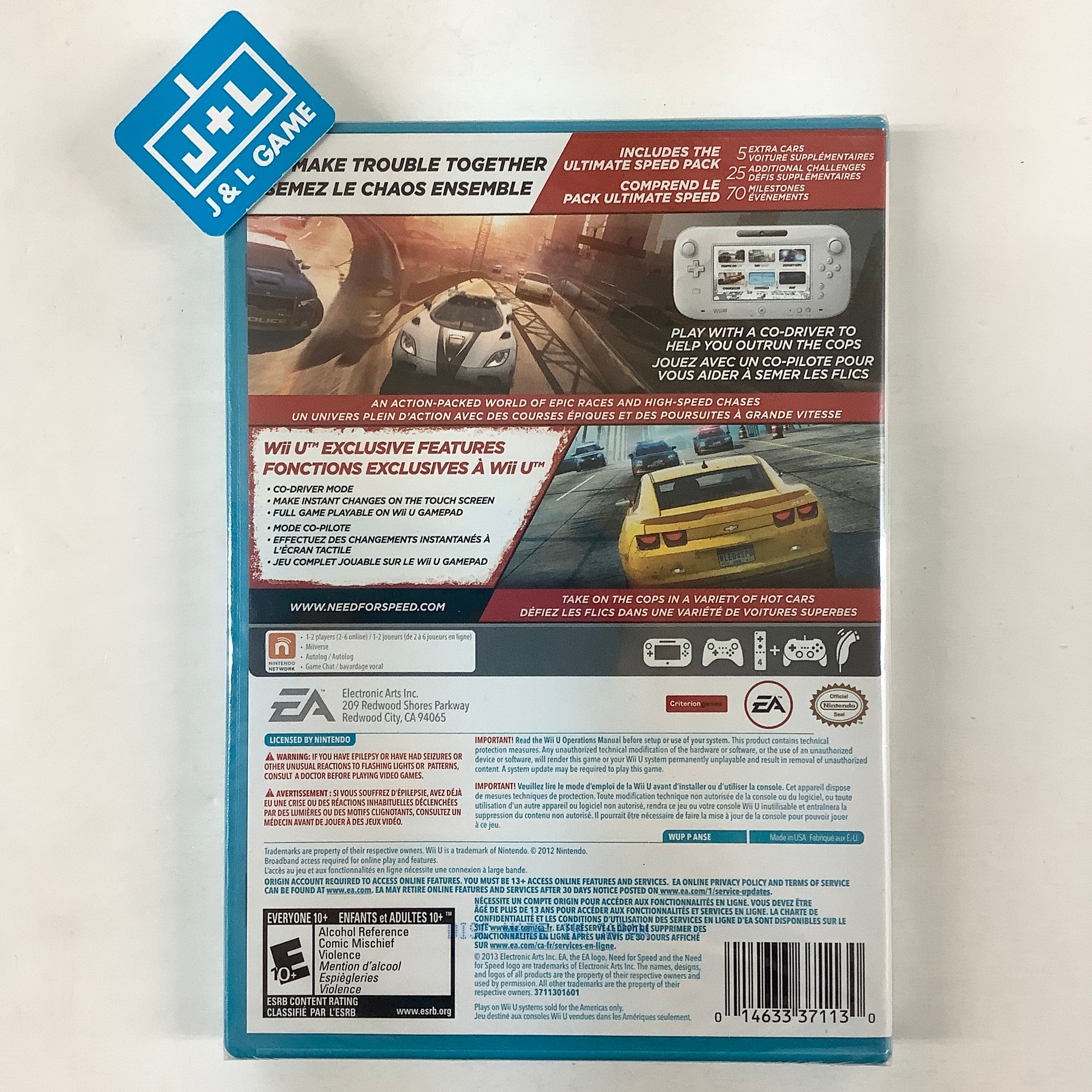 Need for Speed: Most Wanted U - Nintendo Wii U | J&L Game