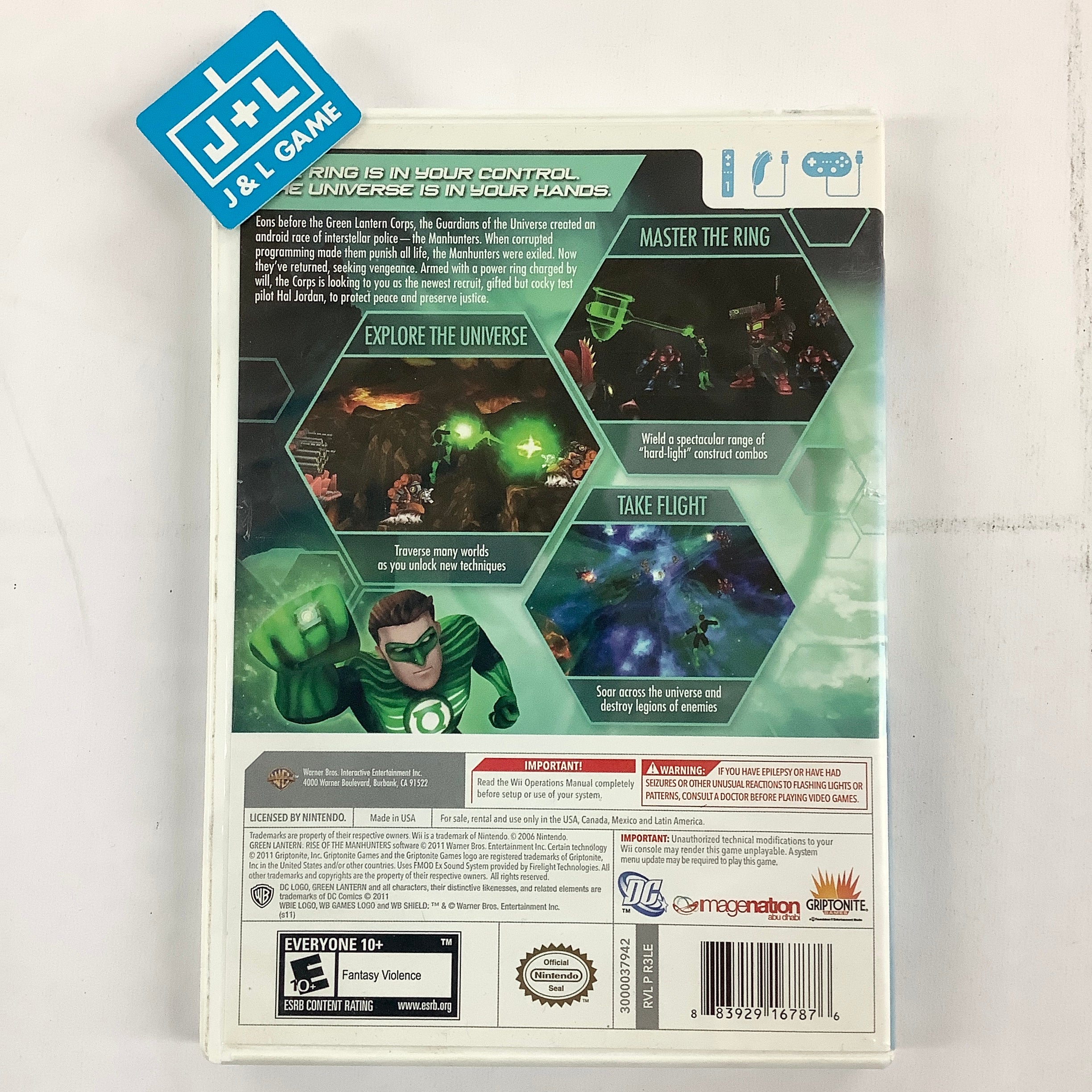 Green Lantern: Rise of the Manhunters - Nintendo Wii [Pre-Owned] Video Games Warner Bros. Interactive Entertainment   