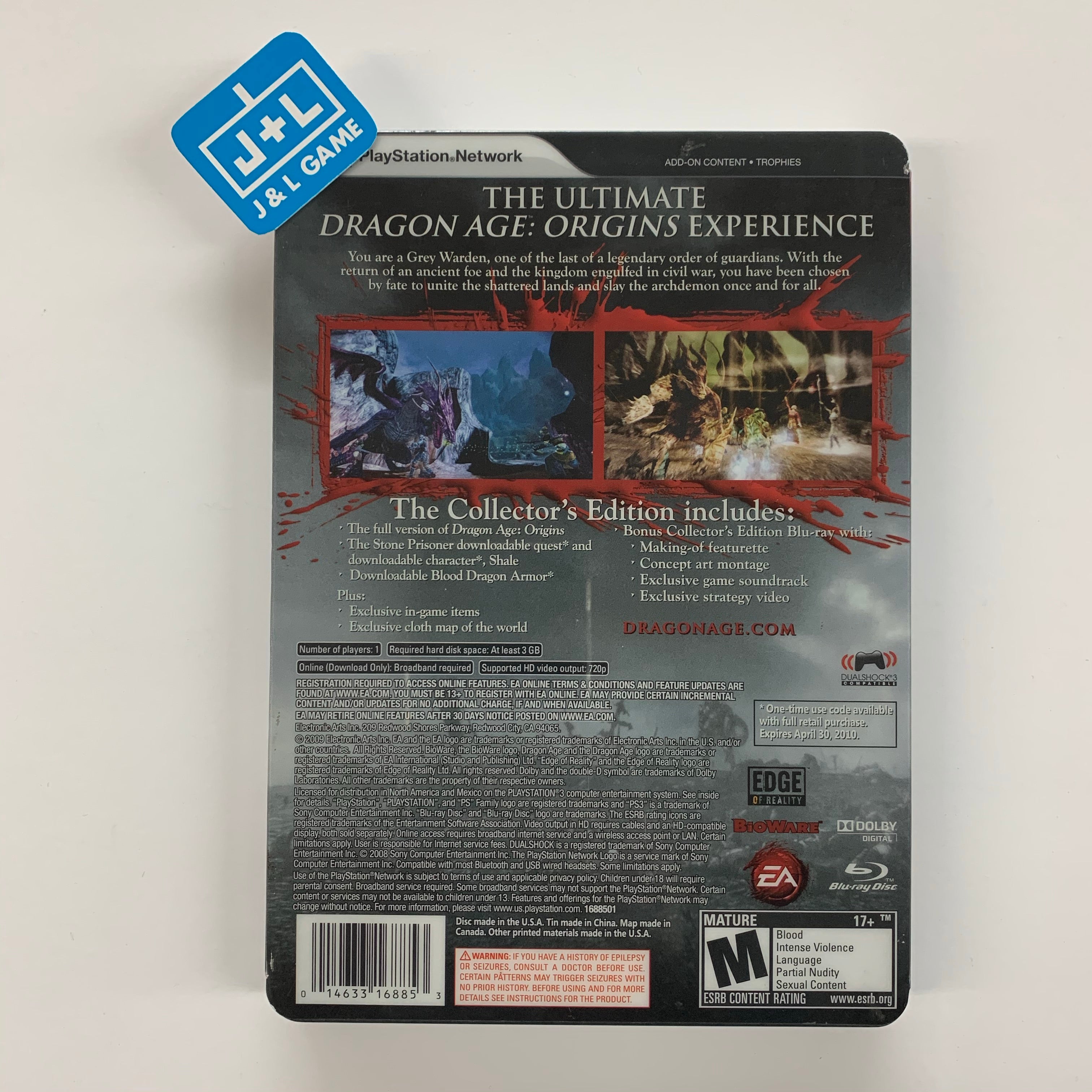 Dragon Age: Origins (Collector's Edition) - (PS3) Playstation 3 [Pre-Owned] Video Games Electronic Arts   