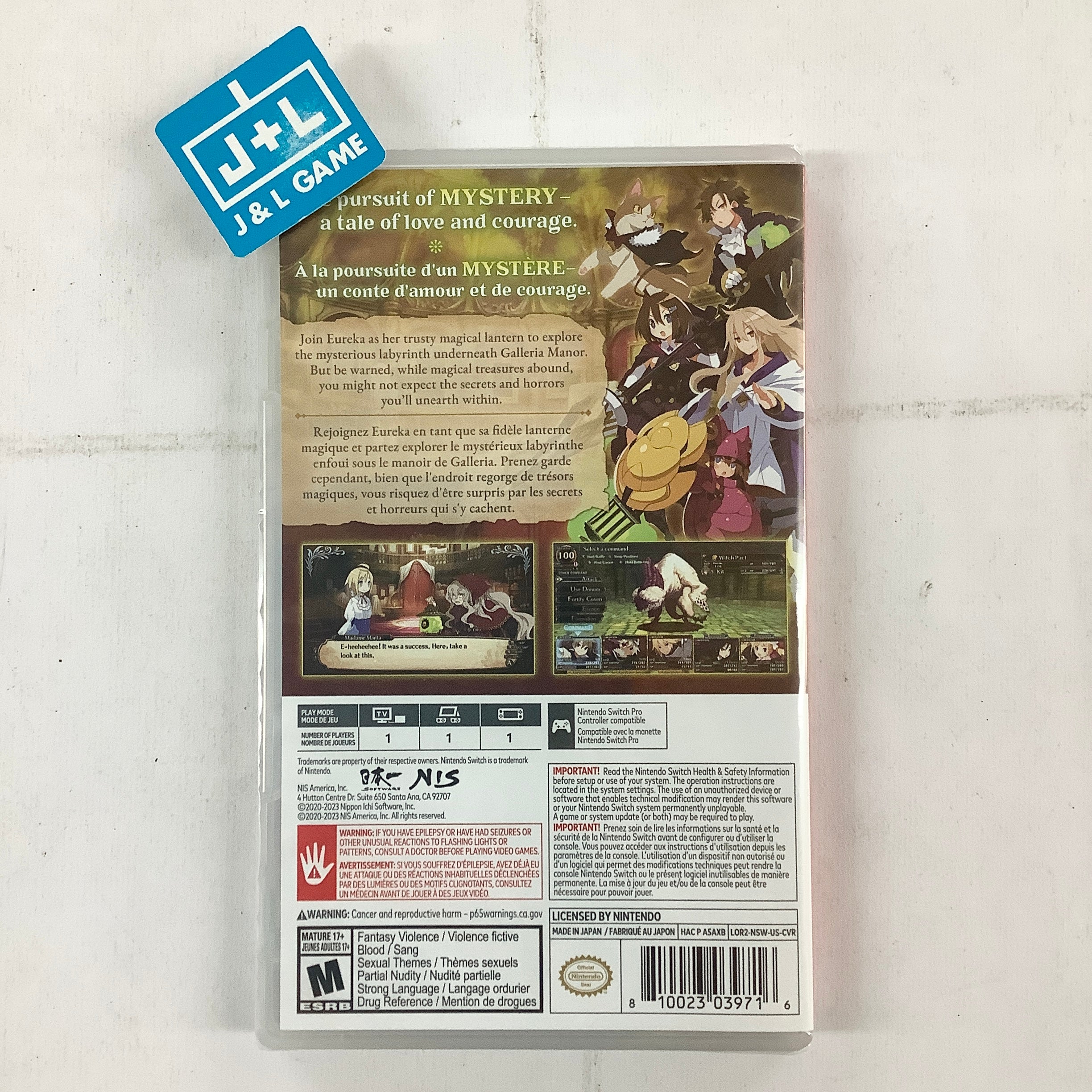 Labyrinth of Galleria: The Moon Society - (NSW) Nintendo Switch Video Games NIS America   