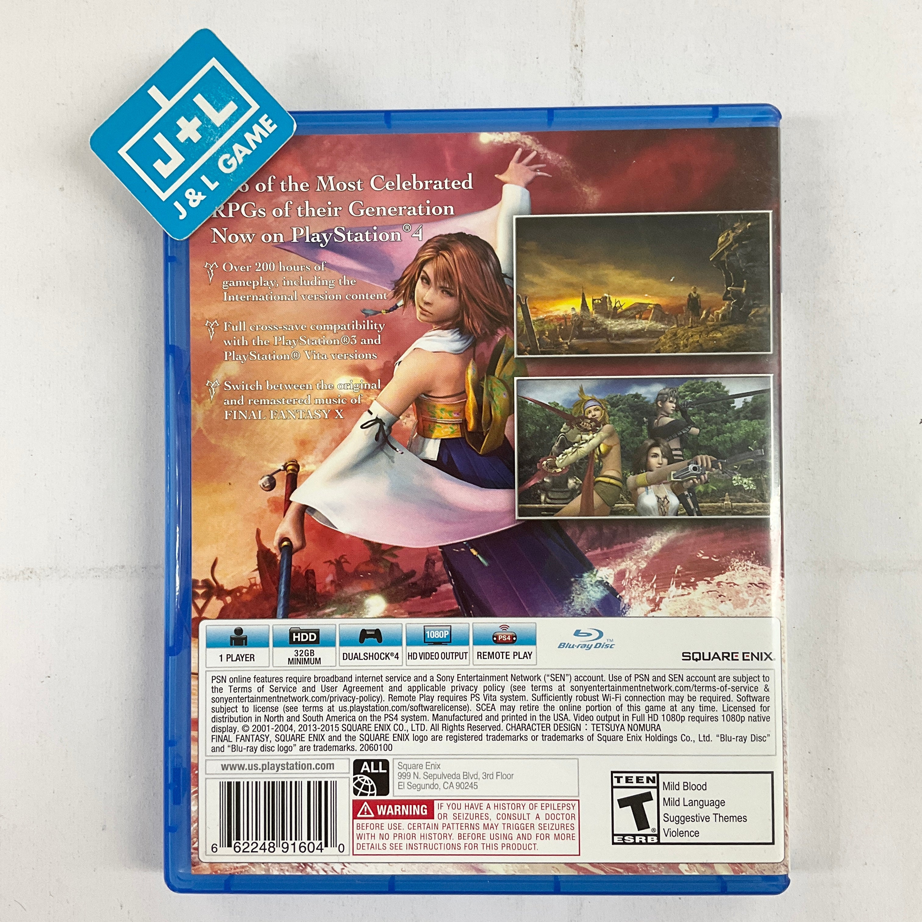 Final Fantasy X X-2 HD Remaster - (PS4) PlayStation 4 [Pre-Owned] Video Games Square Enix   