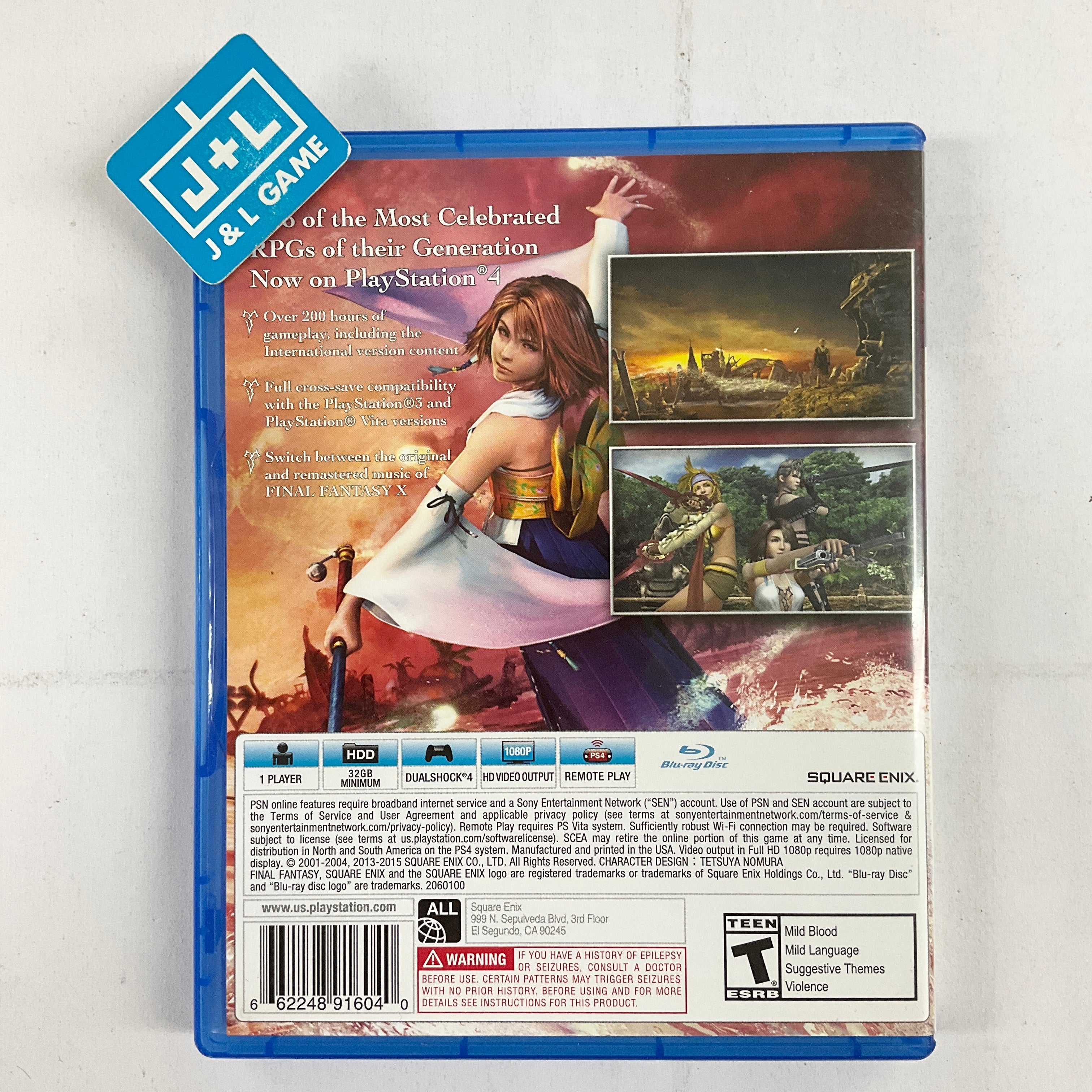 Final Fantasy X / X-2 HD Remaster - (PS4) PlayStation 4 [Pre-Owned] Video Games Square Enix   