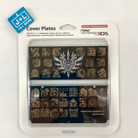 New Nintendo 3DS Cover Plates (Monster Hunter 4 Ultimate Black) - New Nintendo 3DS (European Import) Accessories Nintendo   