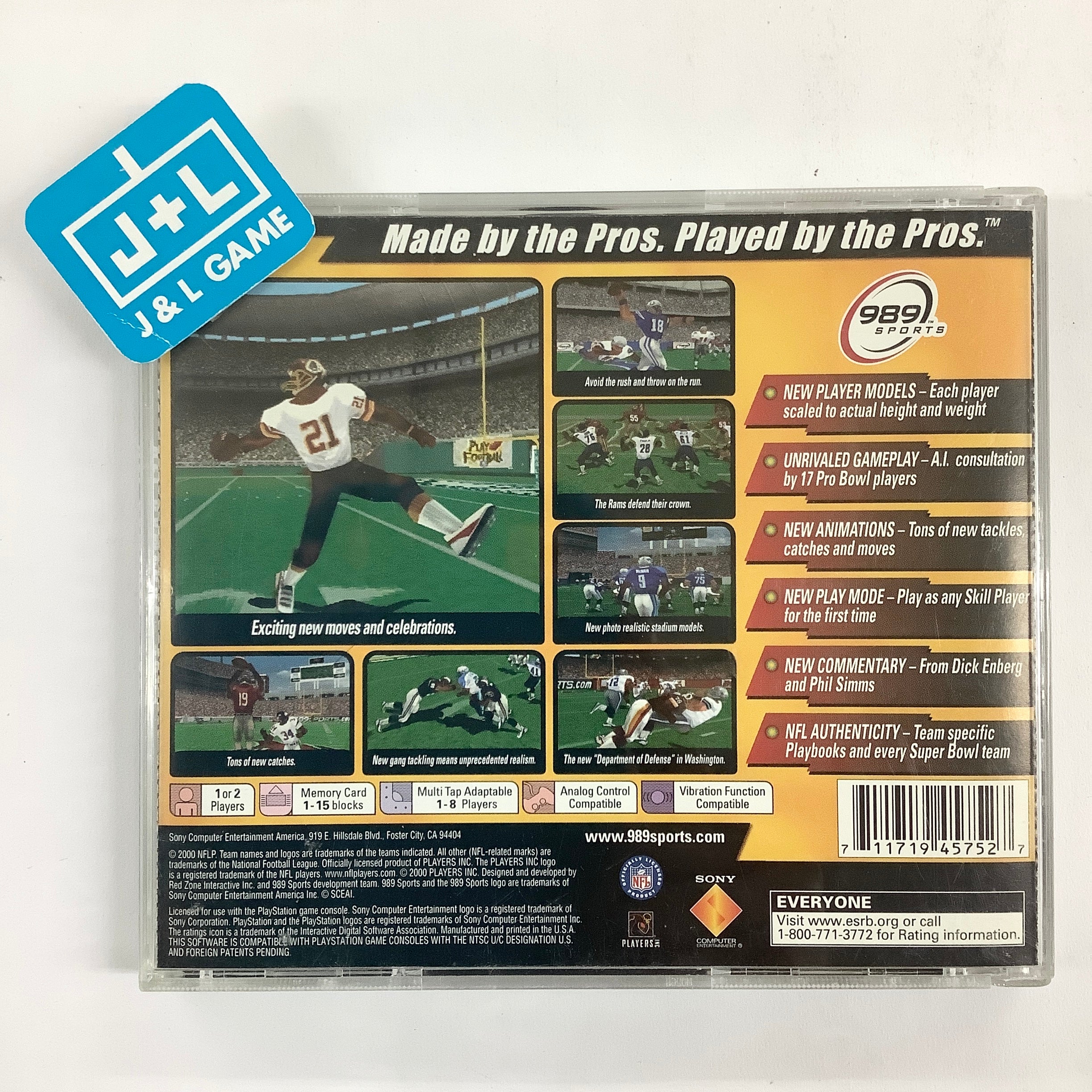 NFL GameDay 2001 - (PS1) PlayStation 1 [Pre-Owned] Video Games SCEA   