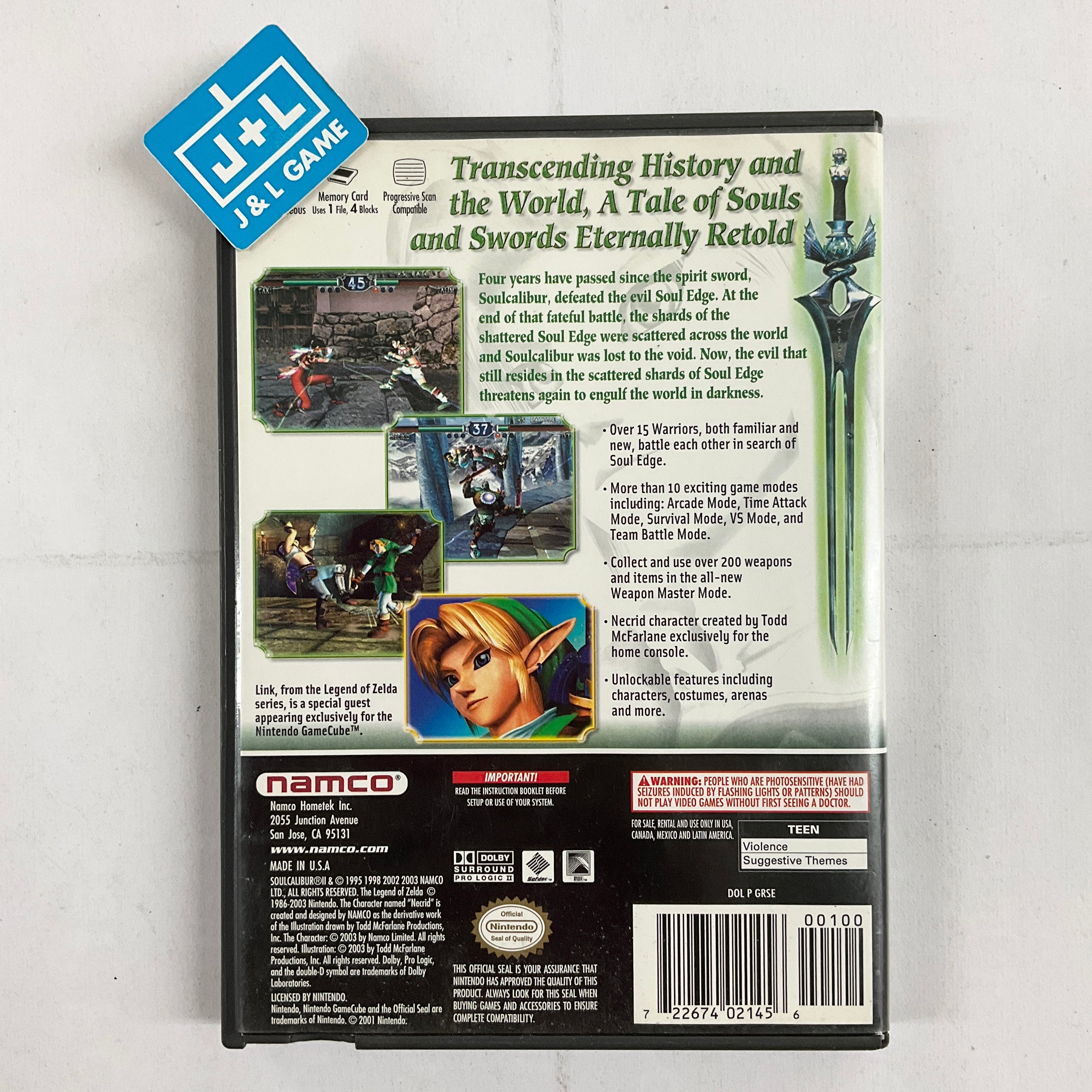 Soul Calibur II - (GC) GameCube [Pre-Owned] Video Games Namco   