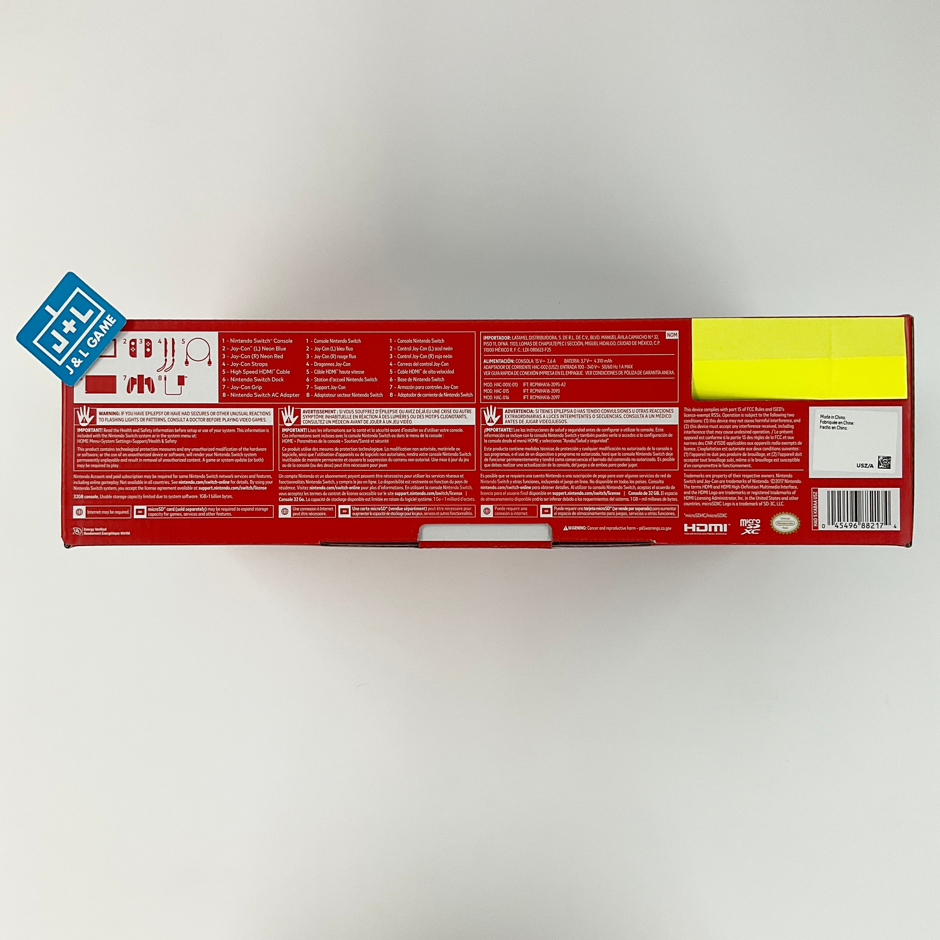 Nintendo Switch Console with Neon Blue and Neon Red Joy-Con (L-R) - (NSW) Nintendo Switch Consoles Nintendo   